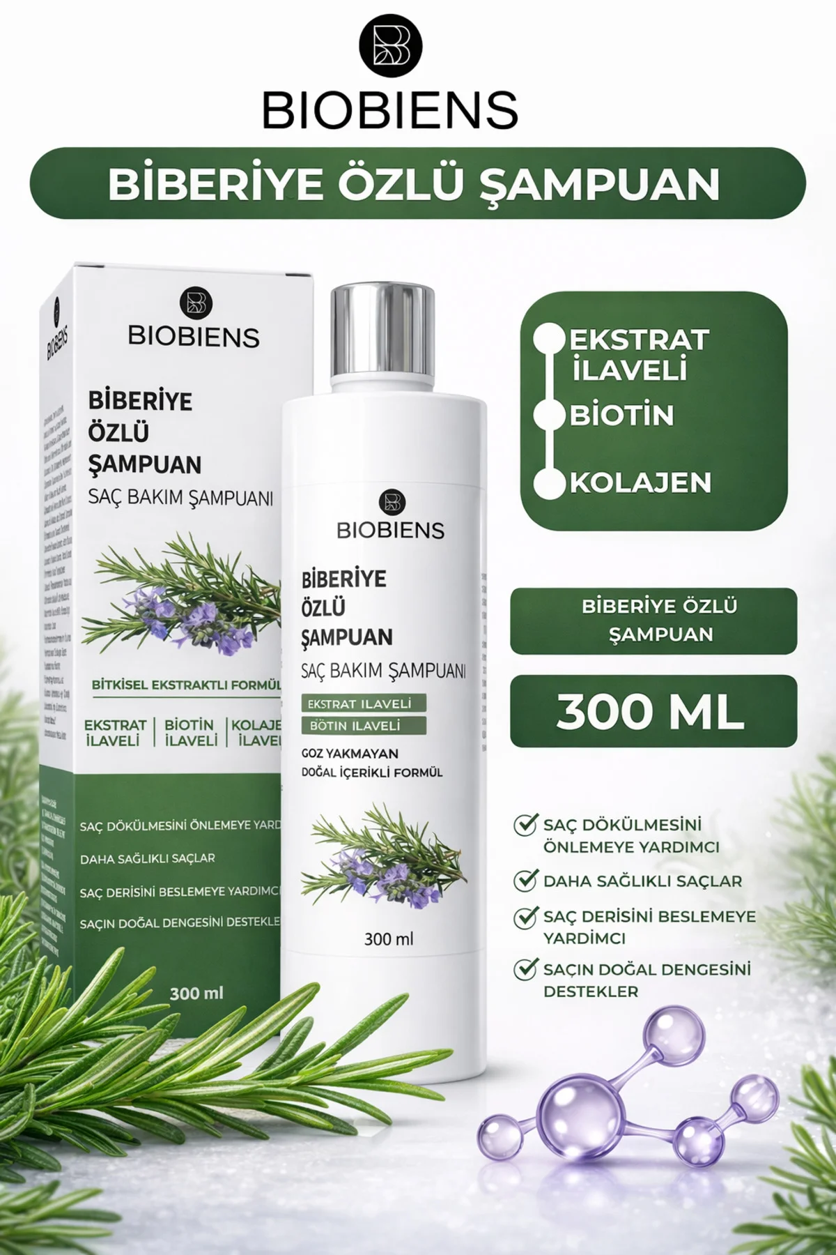 Biberiye Şampuan 300 ML