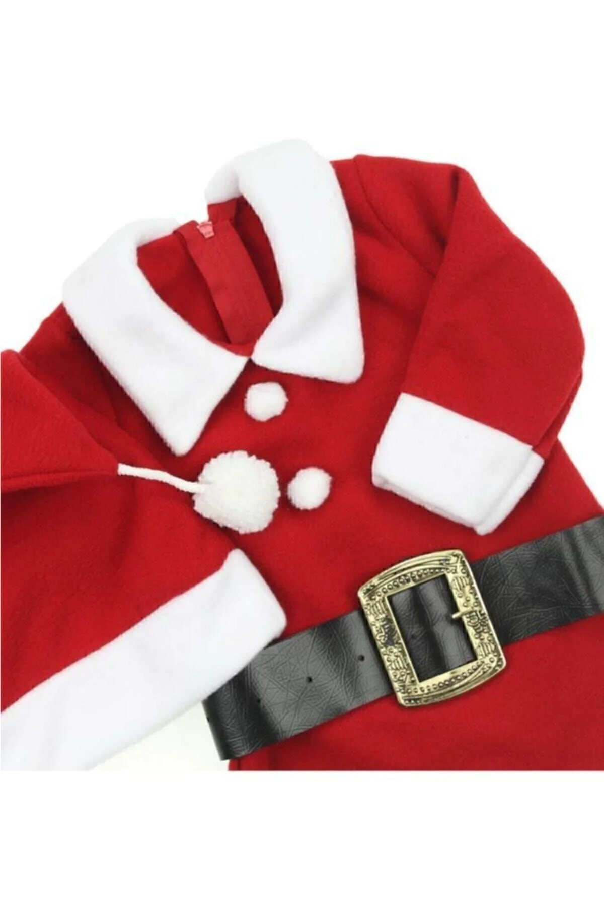 Kız Bebek Noel Anne Baba Kostümü Yılbaşı Elbisesi - PEMBECİN Görsel 2