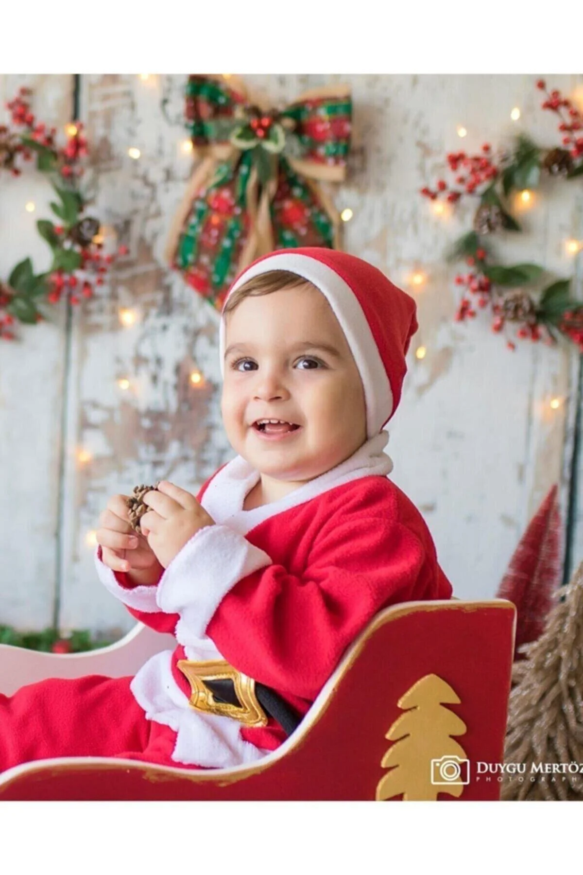 Pembecin Chiristmas Yılbaşı Noel Baba Erkek Çocuk Kostüm Takım - PEMBECİN Görsel 3
