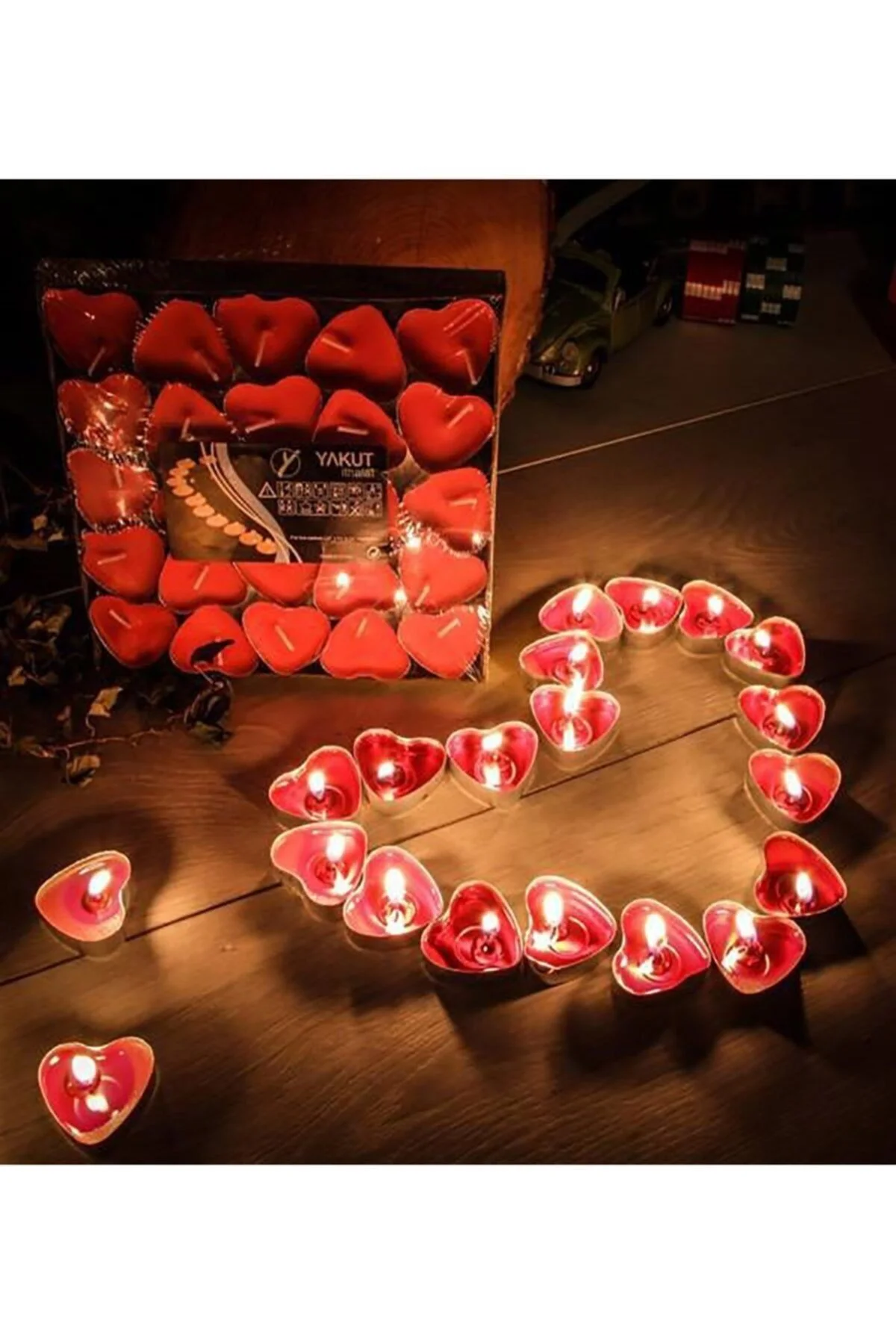 Mum Tealight Kalpli Kırmızı 25 Adet - eğlencemarketi Görsel 2