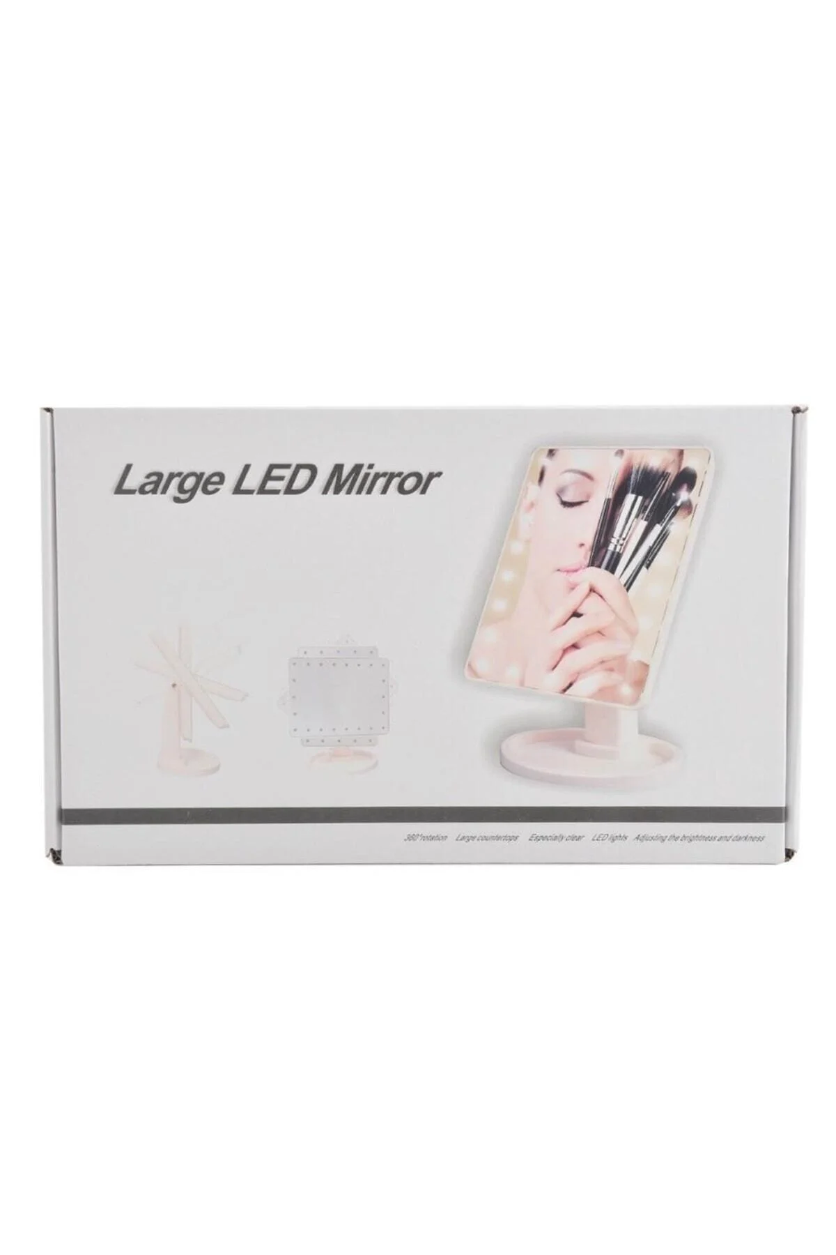 ® 22 Ledli 360 Derece Dönebilen Led Işıklı Masaüstü Makyaj Aynası - HomeCare Görsel 5