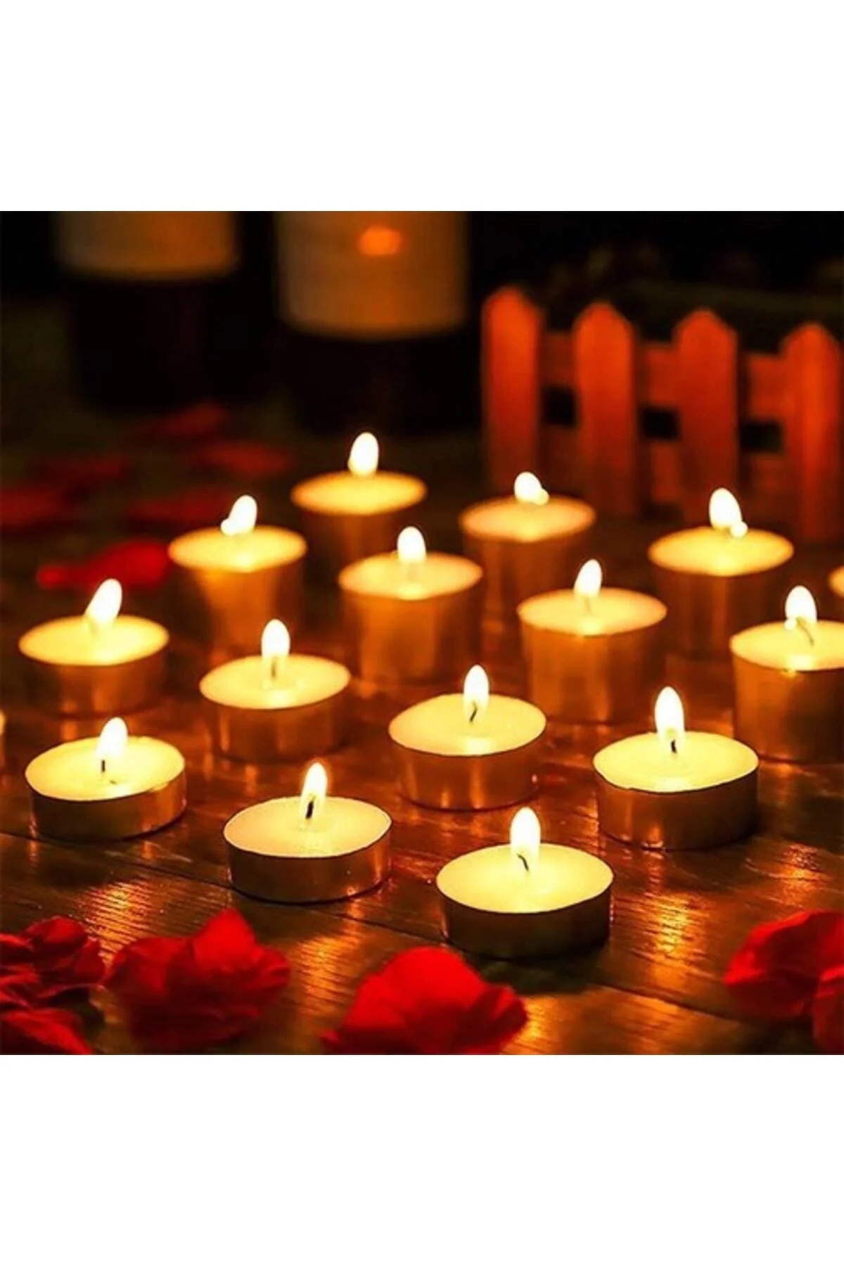 Sarı Renkli Tealight Mum 10 Adet - Partioutlet Görsel 2