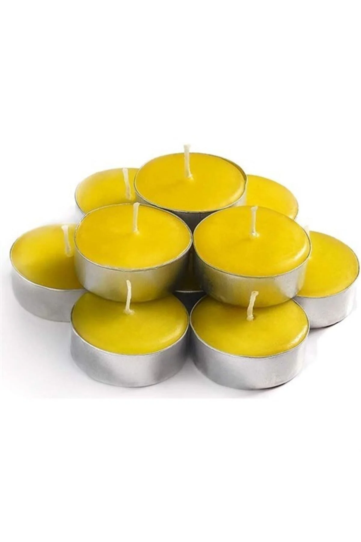 Sarı Renkli Tealight Mum 10 Adet