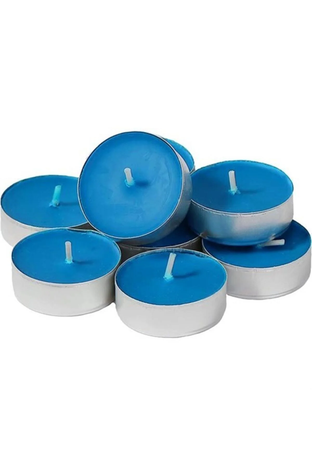 Mavi Renkli Tealight Mum 10 Adet