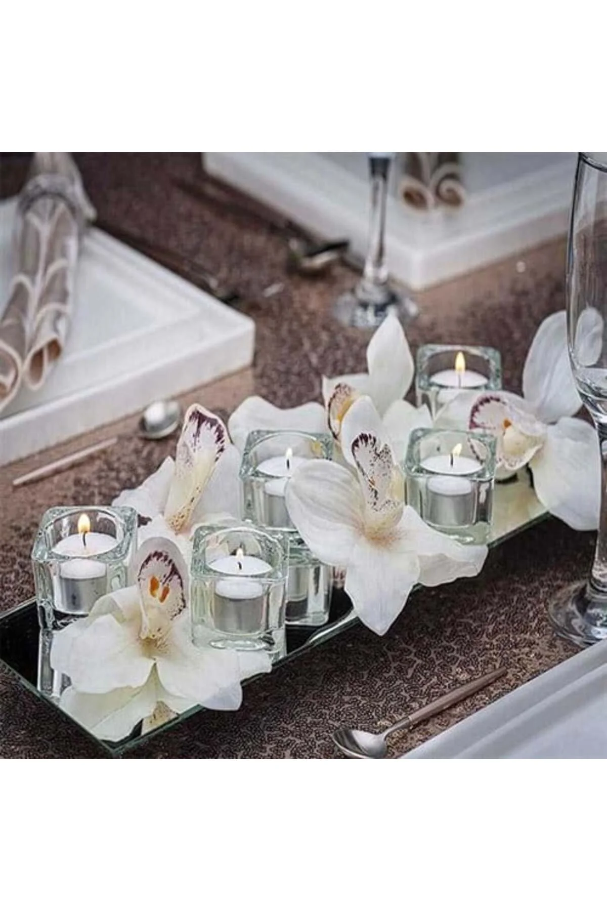 Beyaz Renkli Tealight Mum 50 Adet - Partioutlet Görsel 2