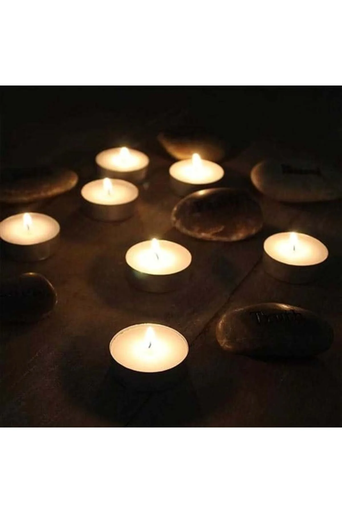 Beyaz Renkli Tealight Mum 50 Adet - Partioutlet Görsel 4