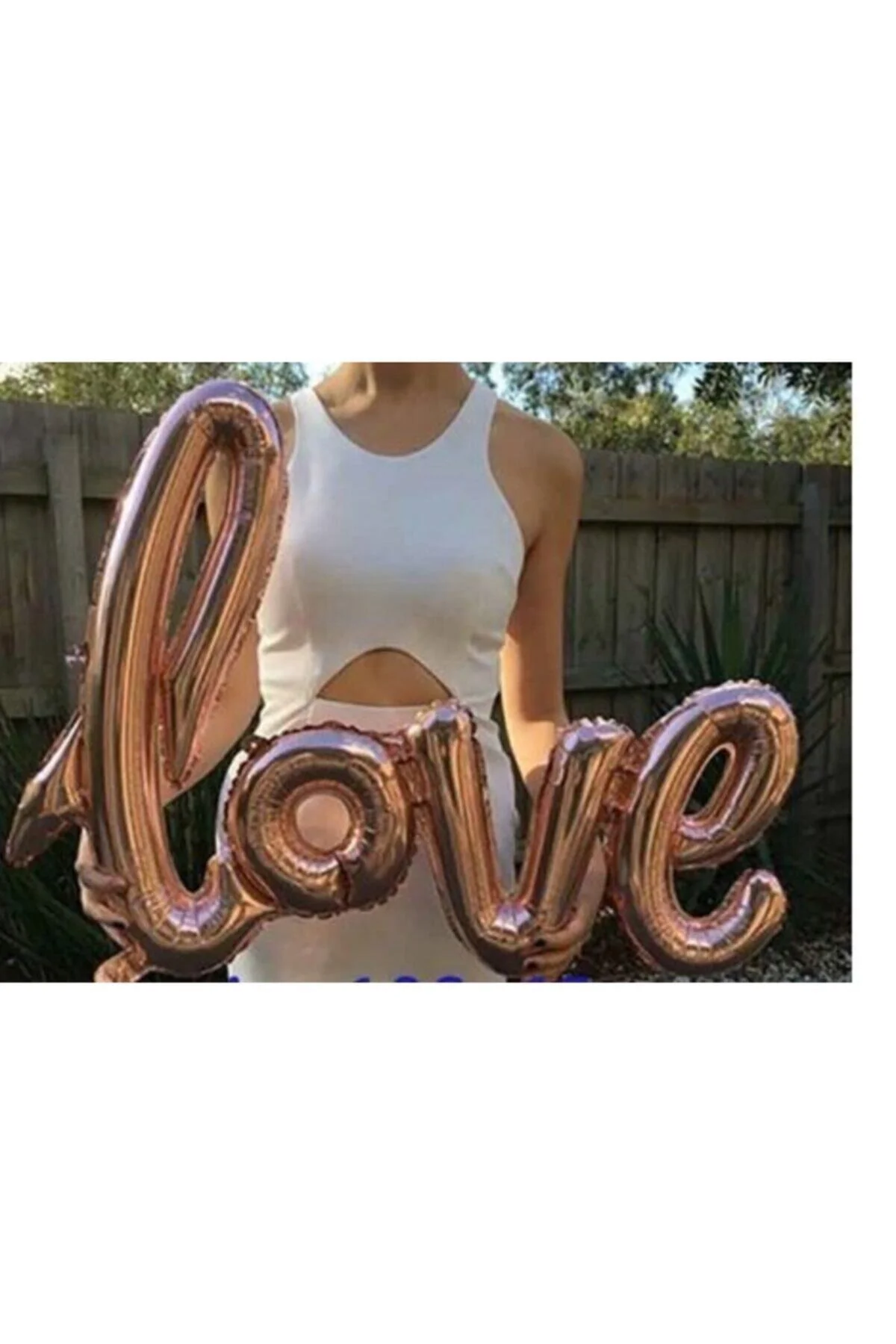 Sevgililer Günü Gül Kurusu Love Yazılı Folyo Balon - parti Görsel 4