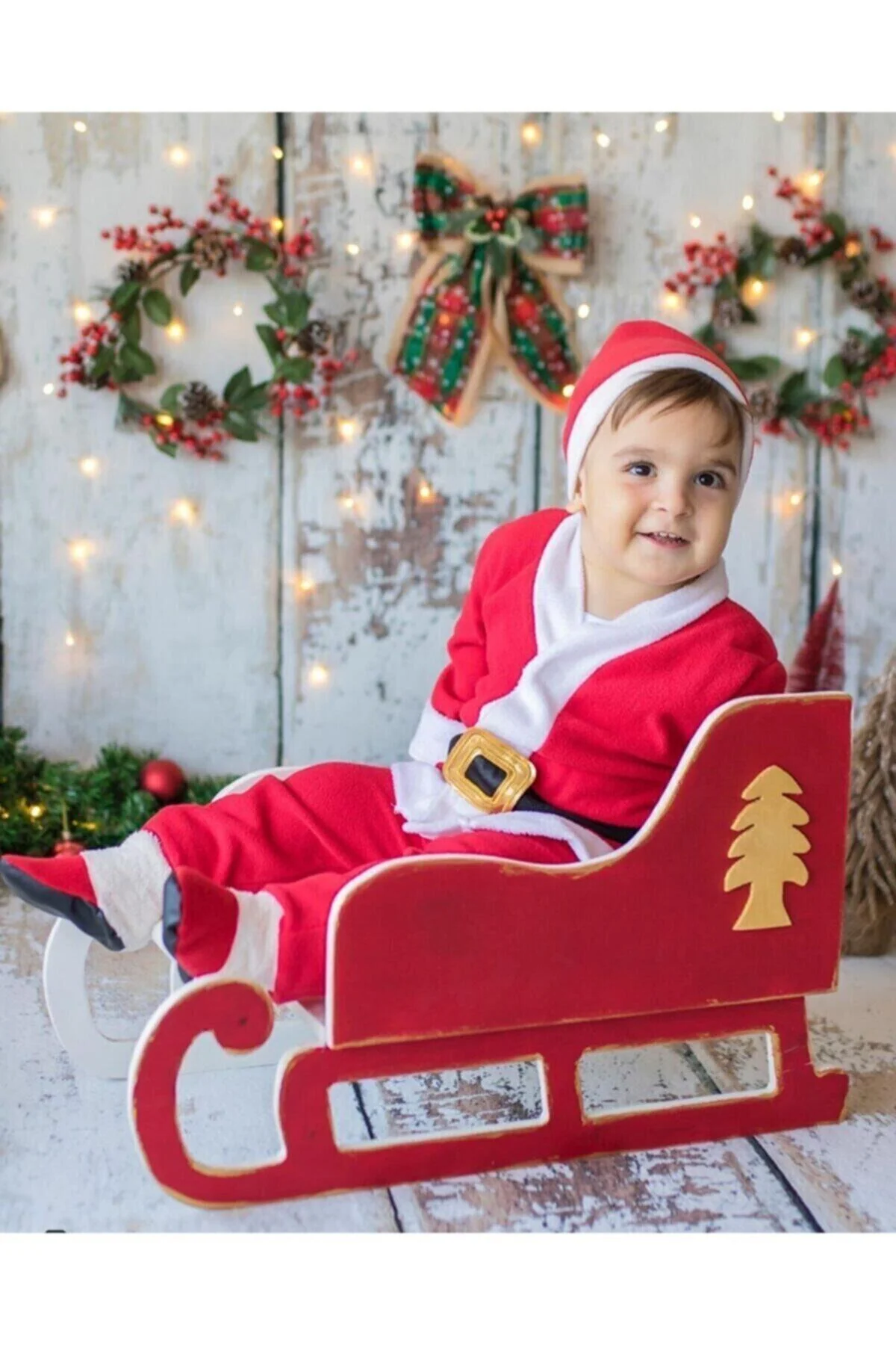 Chiristmas Yılbaşı Noel Baba Erkek Çocuk Kostüm Takım - DENİTO Görsel 2