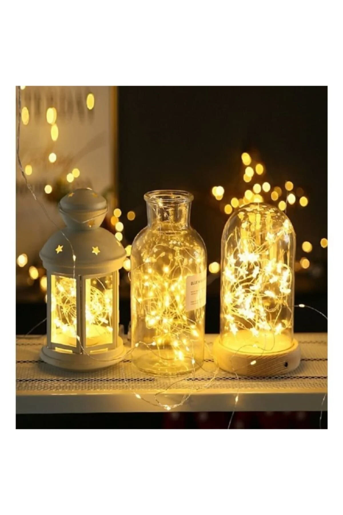 3mt Peri Rgb 30 Led Pilli Noel Parti Yılbaşı Ağaç Dekoratif Aydınlatma Lambası Animasyonlu Süsleme