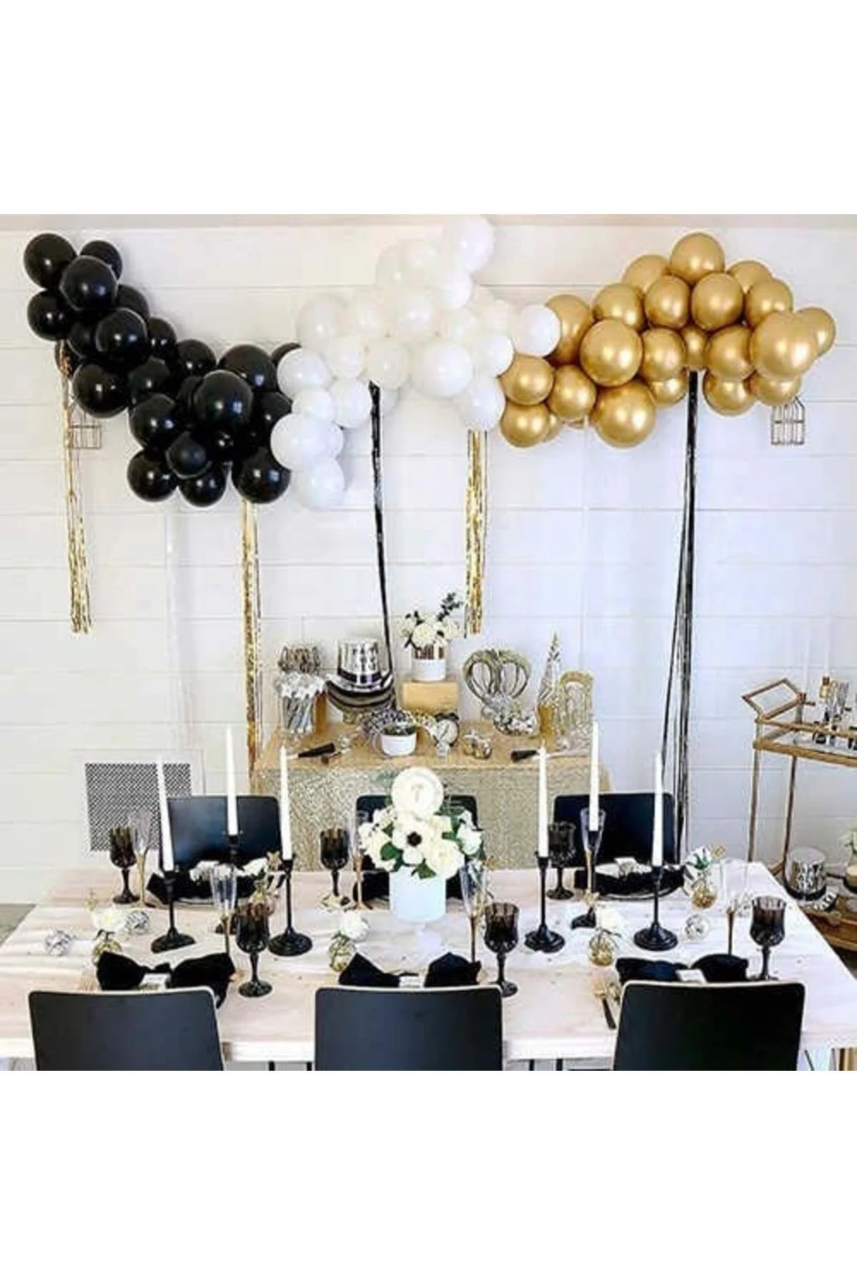 Siyah Pastel Balon 100 Adet - Partioutlet Görsel 2