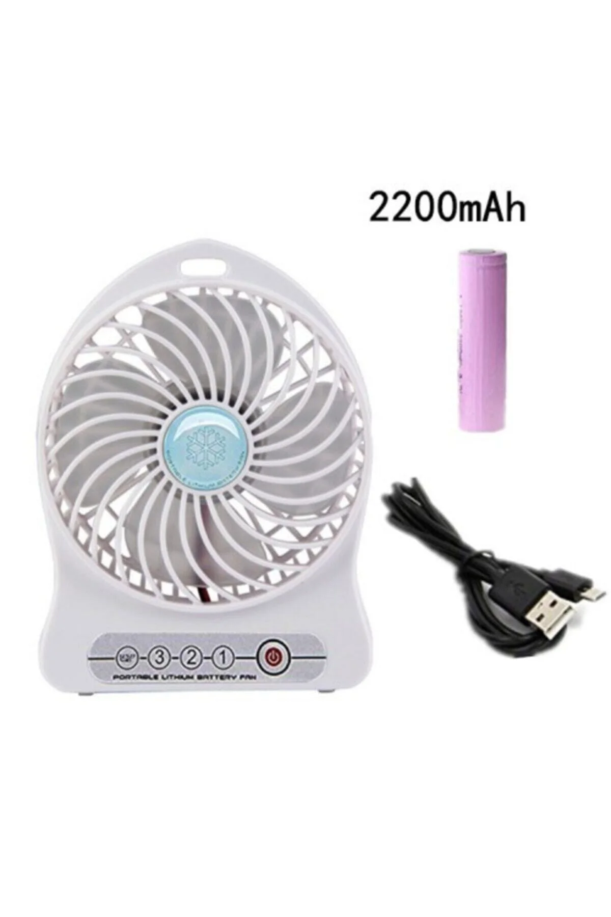 3 Kademeli Şarjlı Masa Üstü Usb Mini Taşınabilir Vantilatör Fan - pazariz Görsel 3