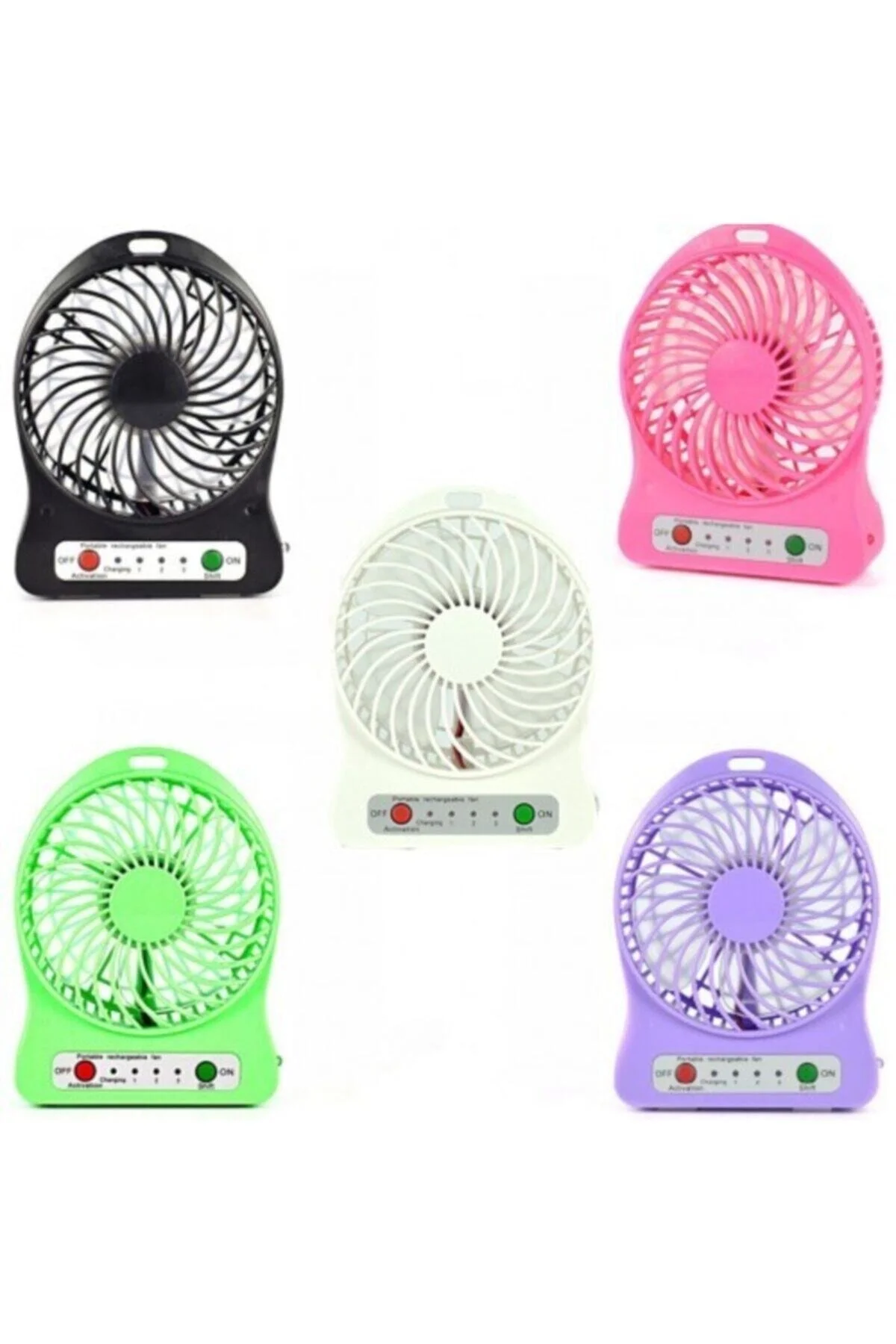 3 Kademeli Şarjlı Masa Üstü Usb Mini Taşınabilir Vantilatör Fan