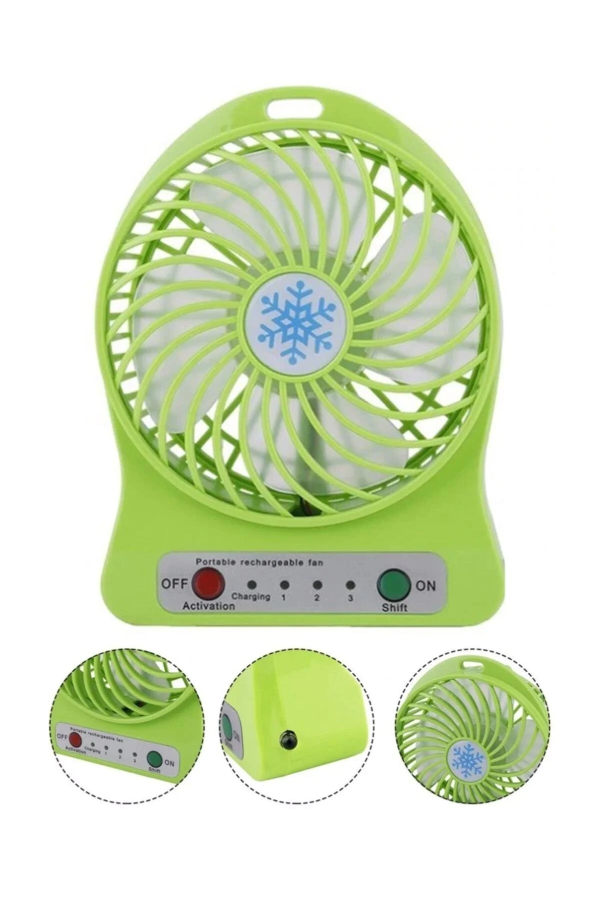 Şarjlı Vantilatör Fan Mini Masa Üstü Taşınabilir El Fanı