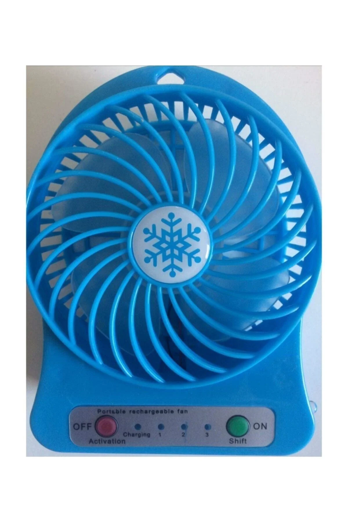 Şarjlı Taşınabilir Mini Masa Üstü El Fanı Vantilatör Fan Tuşlu