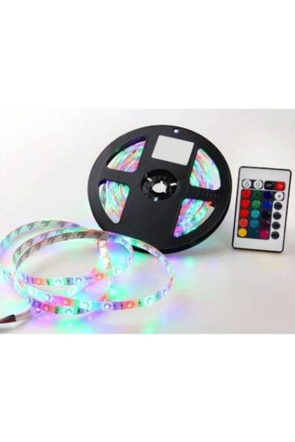 Şerit Led - Animasyonlu, Tak Çalıştır. Kumandalı, Trafolu, Yapışkan, Rgb 5 Metre