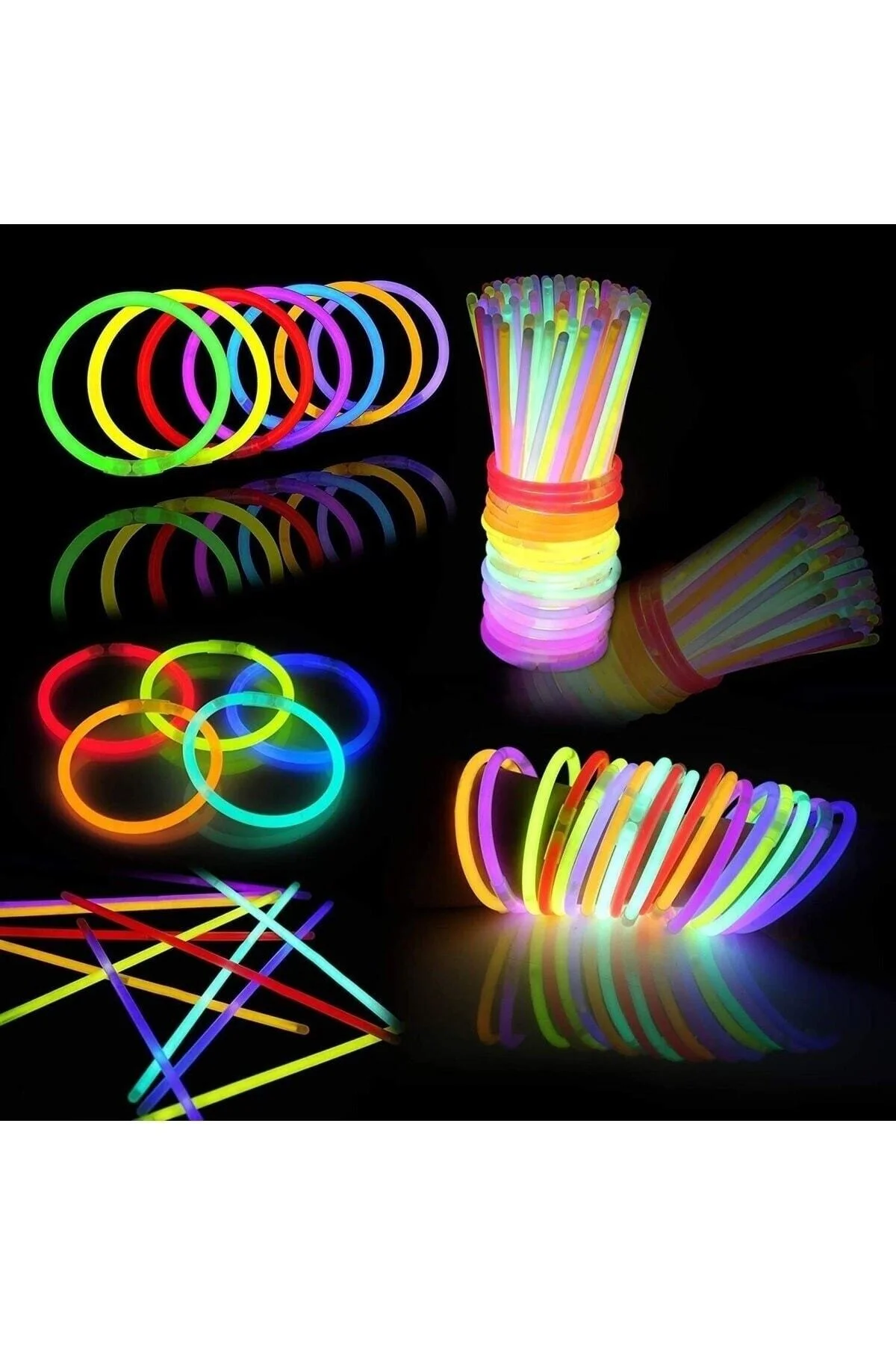 Glow Stick Fosforlu Neon Çubuk 50 Li Paket - pazariz Görsel 2