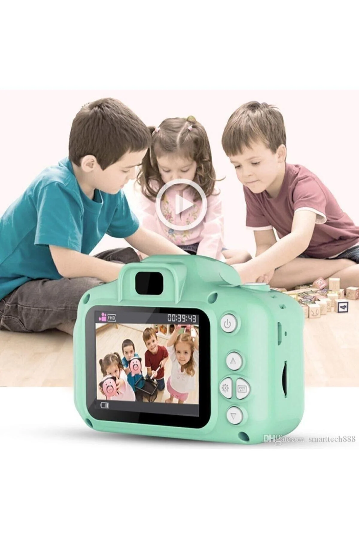 Yeşil 4 Gb Sd Kartlı Mini Eğitici Kamera Çocuklar Için Dijital Fotoğraf Makinesi - pazariz Görsel 6