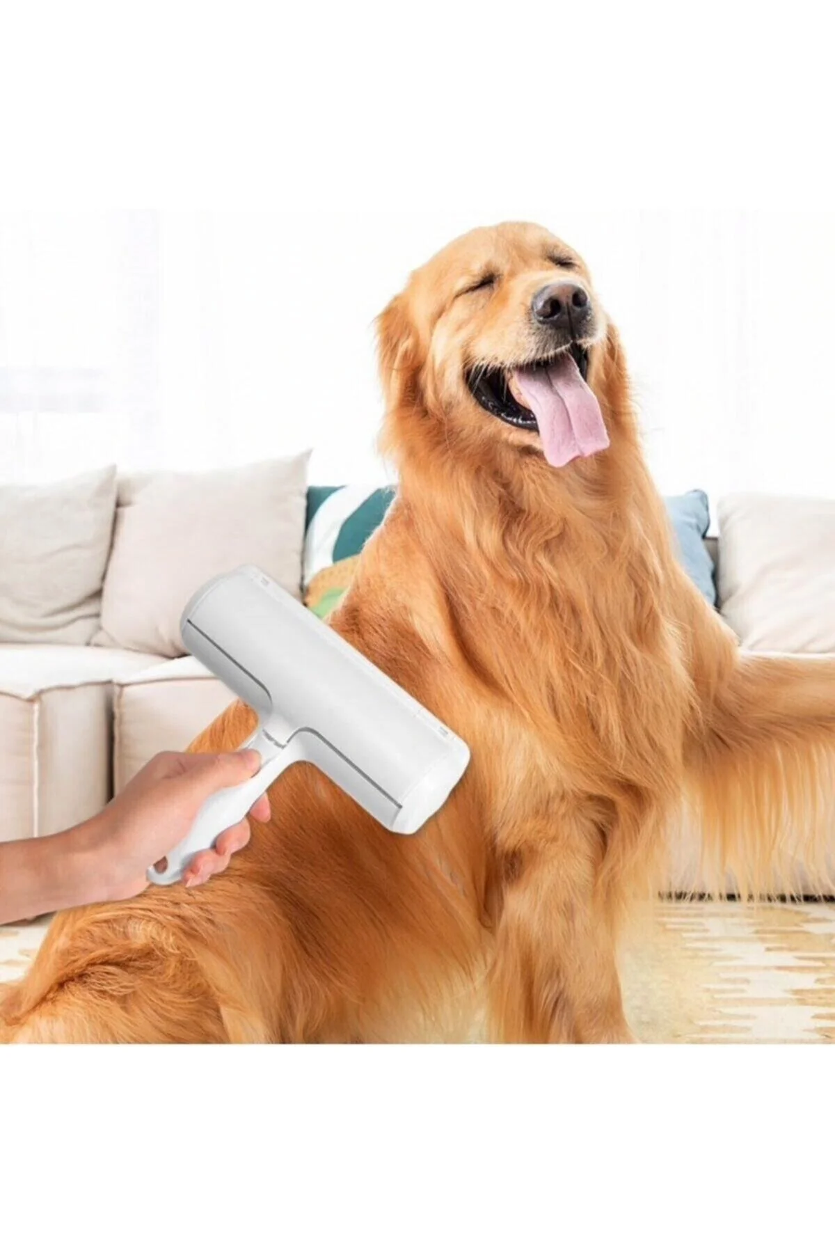 Hazneli Kedi Köpek Evcil Hayvan Kazak Kıyafet Elbise Halı Yatak Tüy Temizleyici Kıl Toz Topl - pazariz Görsel 4