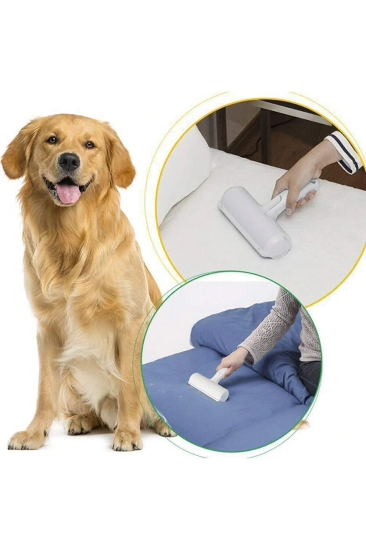 Hazneli Kedi Köpek Evcil Hayvan Kazak Kıyafet Elbise Halı Yatak Tüy Temizleyici Kıl Toz Topl - pazariz Görsel 5