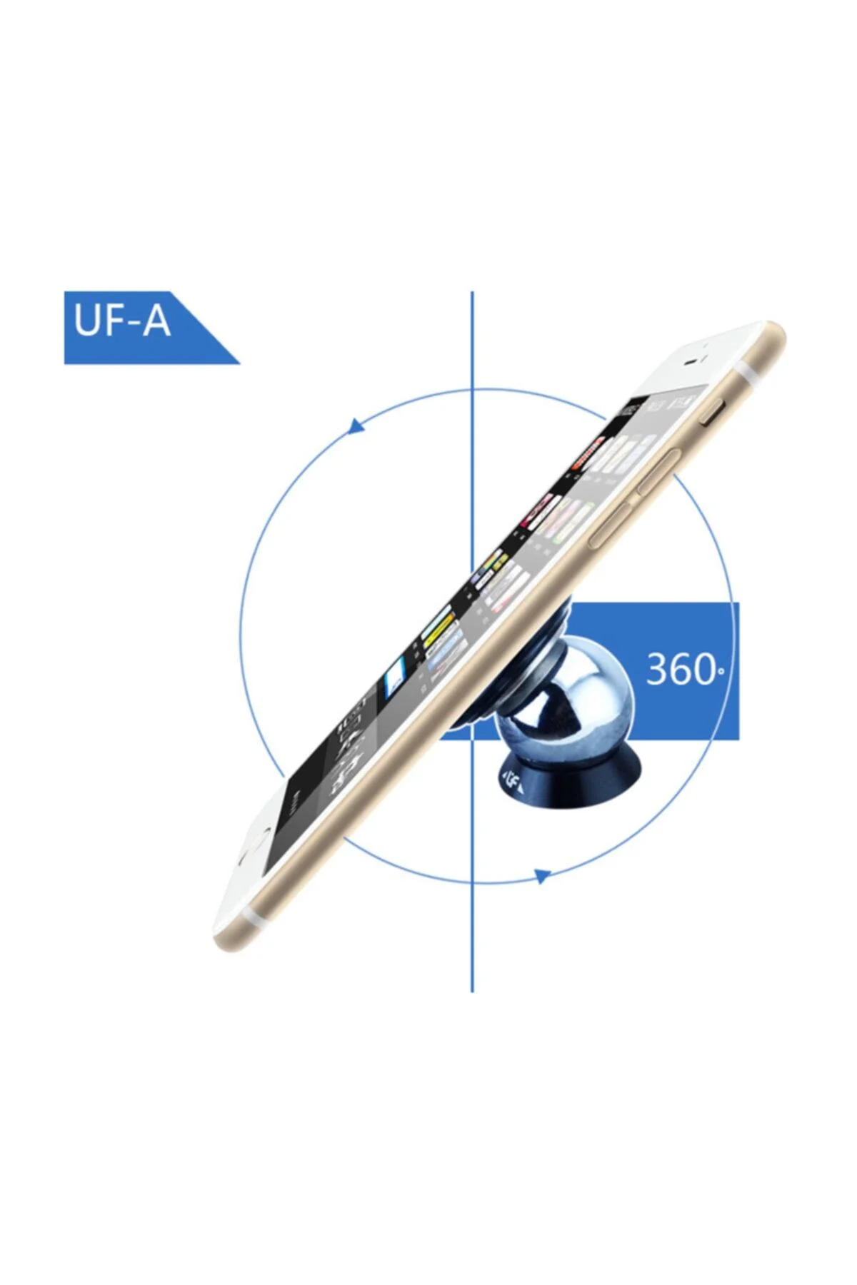 Araç Içi 360° Dönebilen Mıknatıslı Kalorifer Telefon Tutu