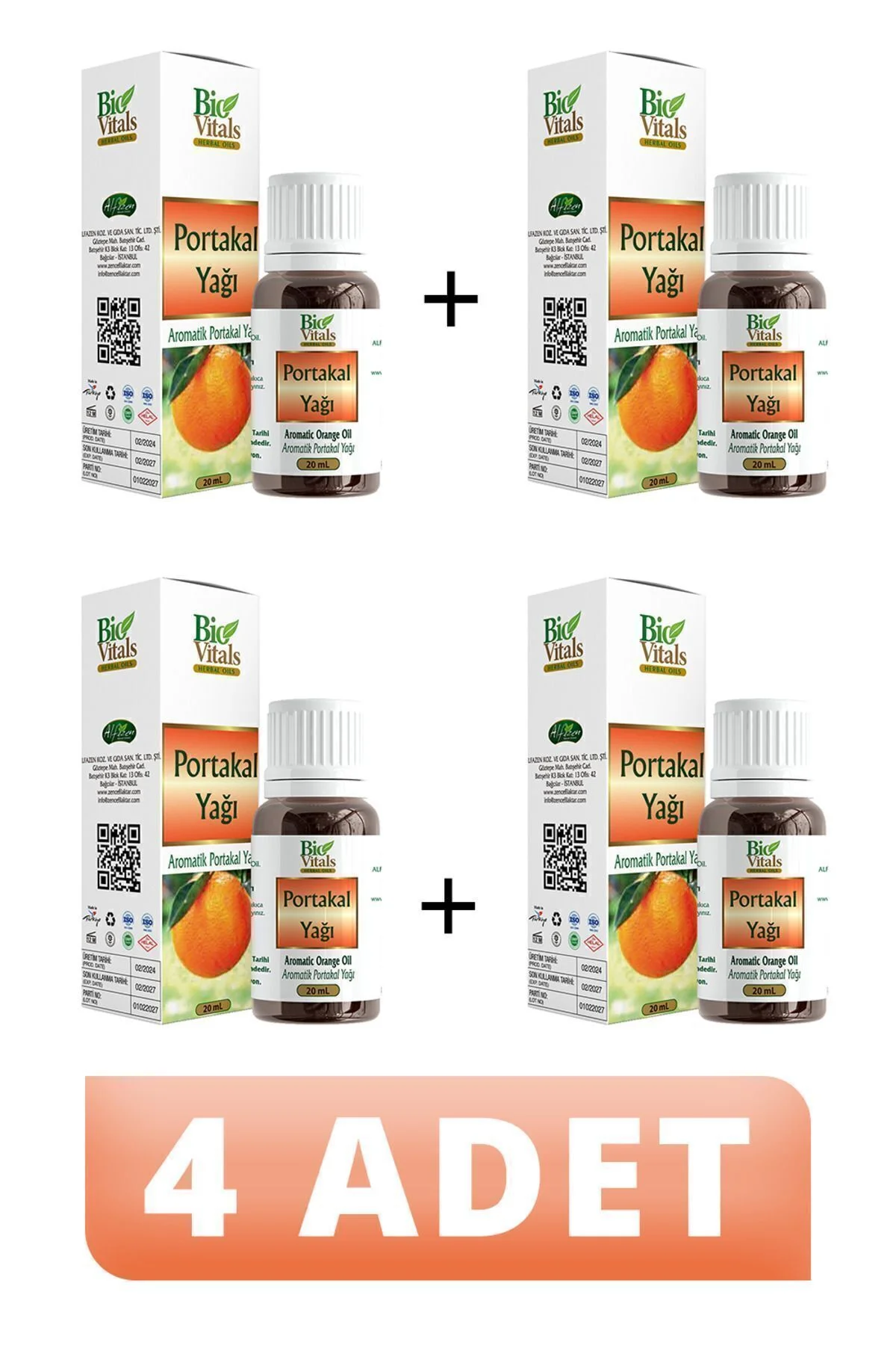 Portakal Yağı 20 ml 4 ADET
