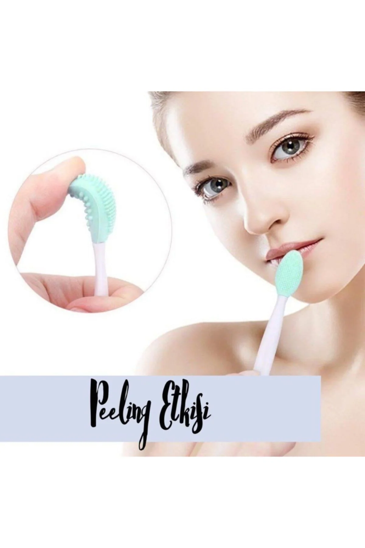 Pazarız 2 Adet Dudak Fırçası Peeling Etkili Gözenek Siyah Nokta Temizley - pazariz Görsel 2