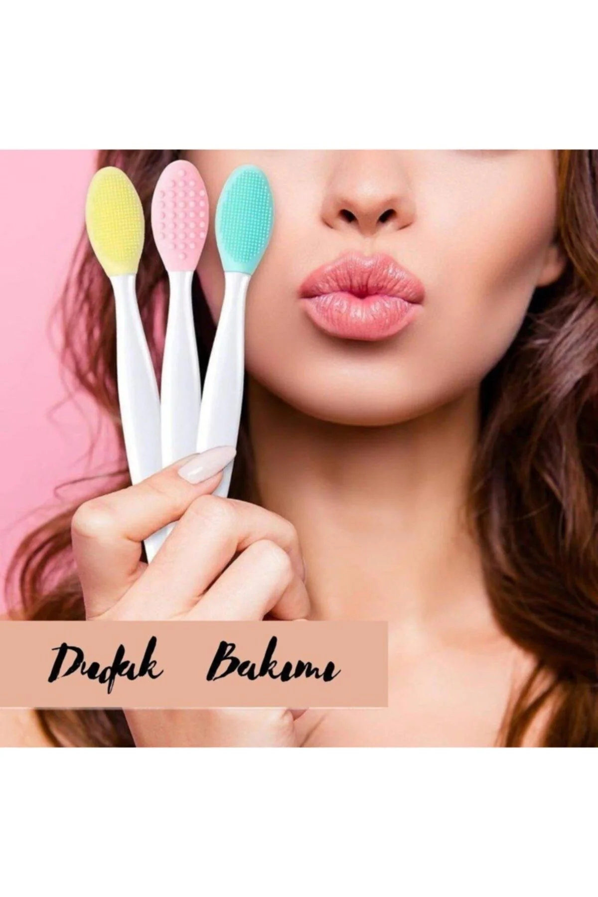 Pazarız 2 Adet Dudak Fırçası Peeling Etkili Gözenek Siyah Nokta Temizley - pazariz Görsel 3