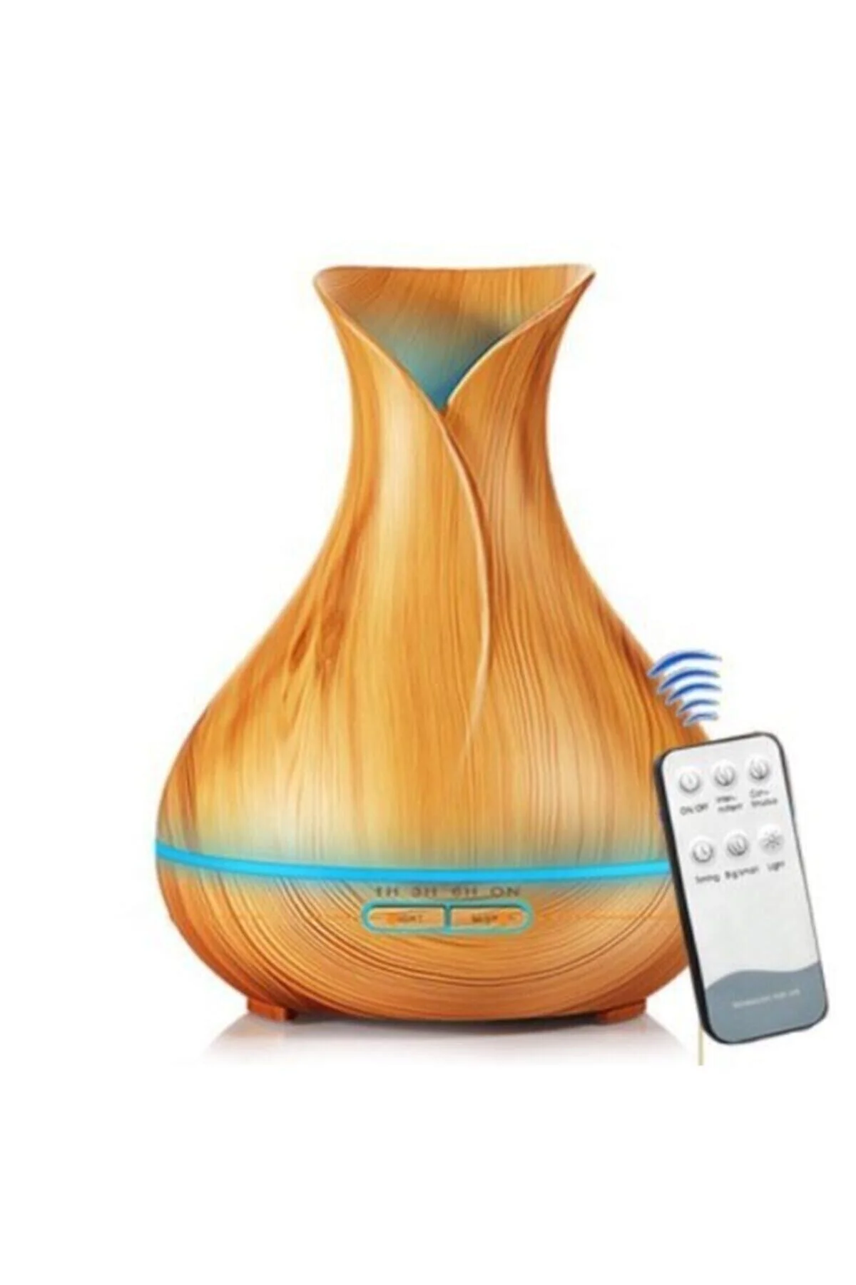 Ultrasonik Aroma Difüzörü 7 Renk Led Işıklı Hava Nemlendirici Kumandalı Buhar Makinesi 550ml