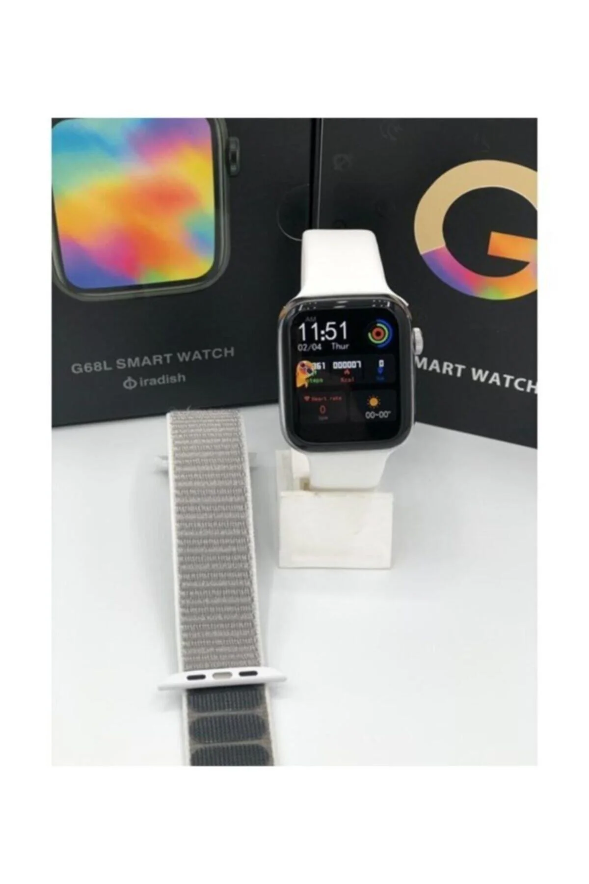 G68l Smart Watch 6s Uyumlu Akıllı Saat Konuşma Özellikli Türkçe Menü Yan Tuşlar Aktif Uygulama - pazariz Görsel 3