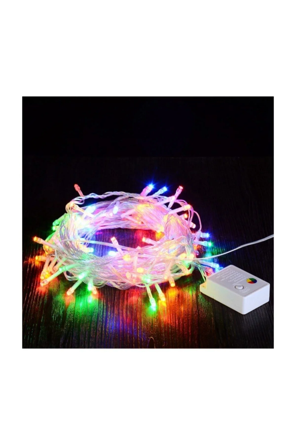 10 Mt 100 Led Işık Renkli Noel Yılbaşı Agaç Süsleme Led Süs 9 Fon - pazariz Görsel 4