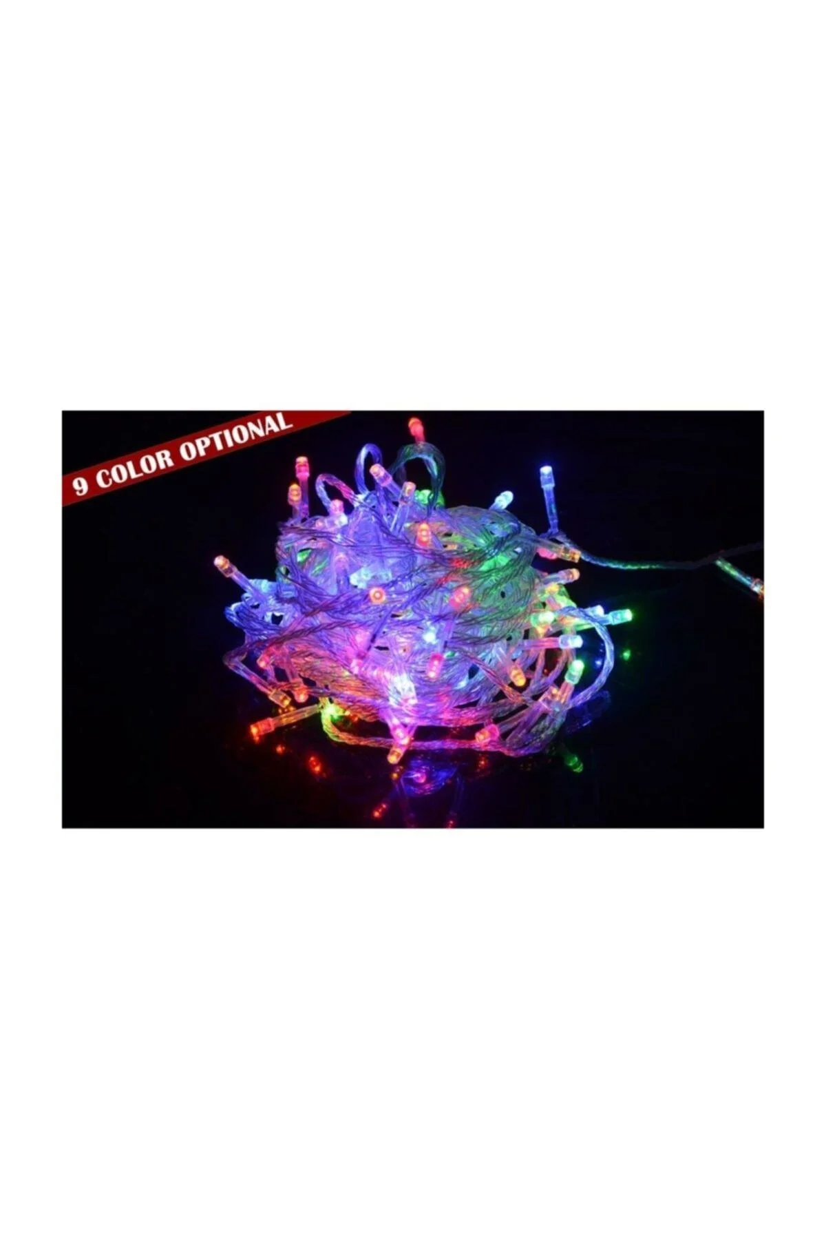 10 Mt 100 Led Işık Renkli Noel Yılbaşı Agaç Süsleme Led Süs 9 Fon - pazariz Görsel 3