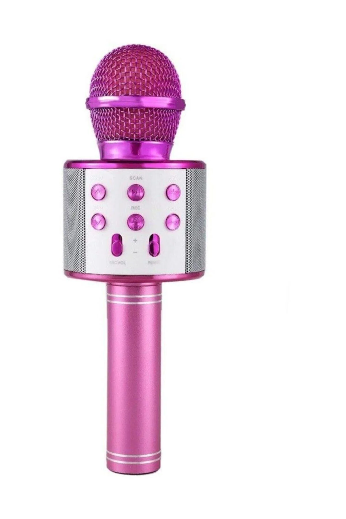 Unisex Çocuk Pembe Karaoke Mikrofonu