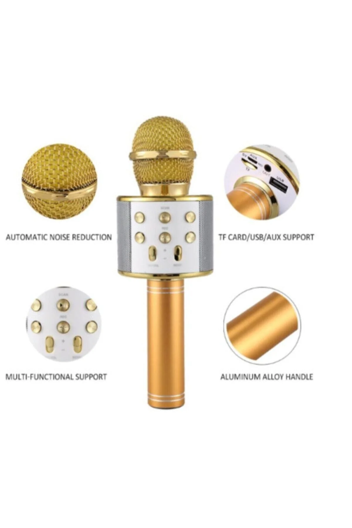 Karaoke Bluetooth Mikrofon Wster Ws-858 Usb Ses Değiştir - BLUE İNTER Görsel 5