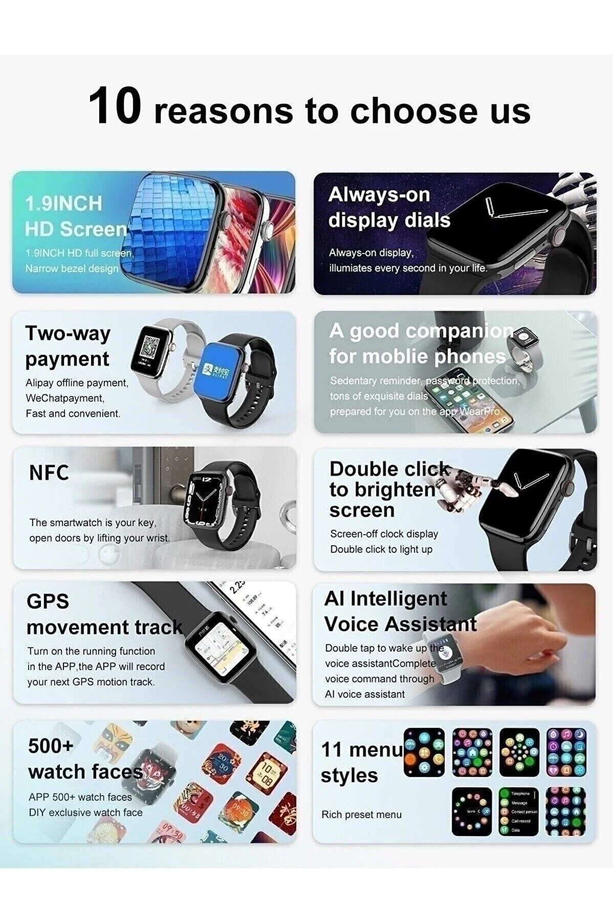 Watch Series 7 Pro Plus 2023 Uyumlu Yeni Akıllı Bluetooth Konuşma Özellikli - pazariz Görsel 4