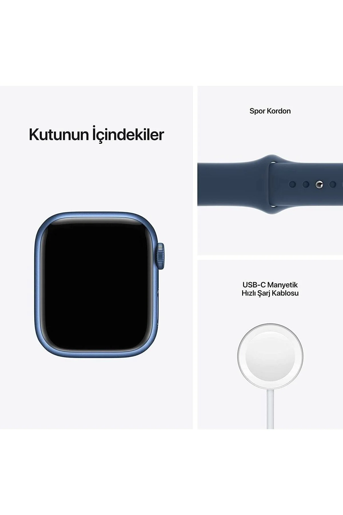 Watch 7 Series Uyumlu Uyumlu 44mm Akıllı Saat 2023 Yeni Seri Lacivert - pazariz Görsel 3