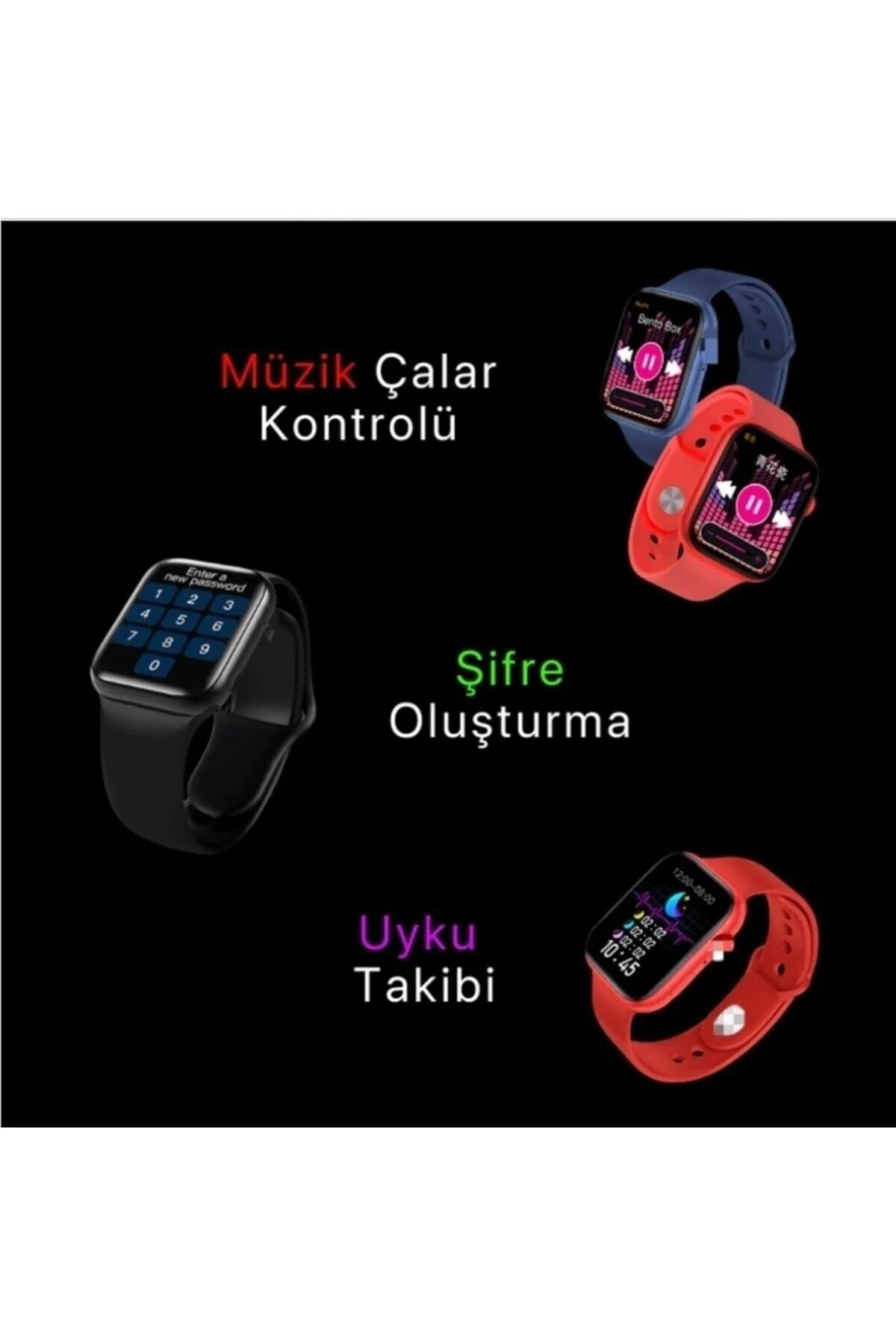 Watch 7 Series Uyumlu Uyumlu 44mm Akıllı Saat 2023 Yeni Seri Lacivert - pazariz Görsel 8