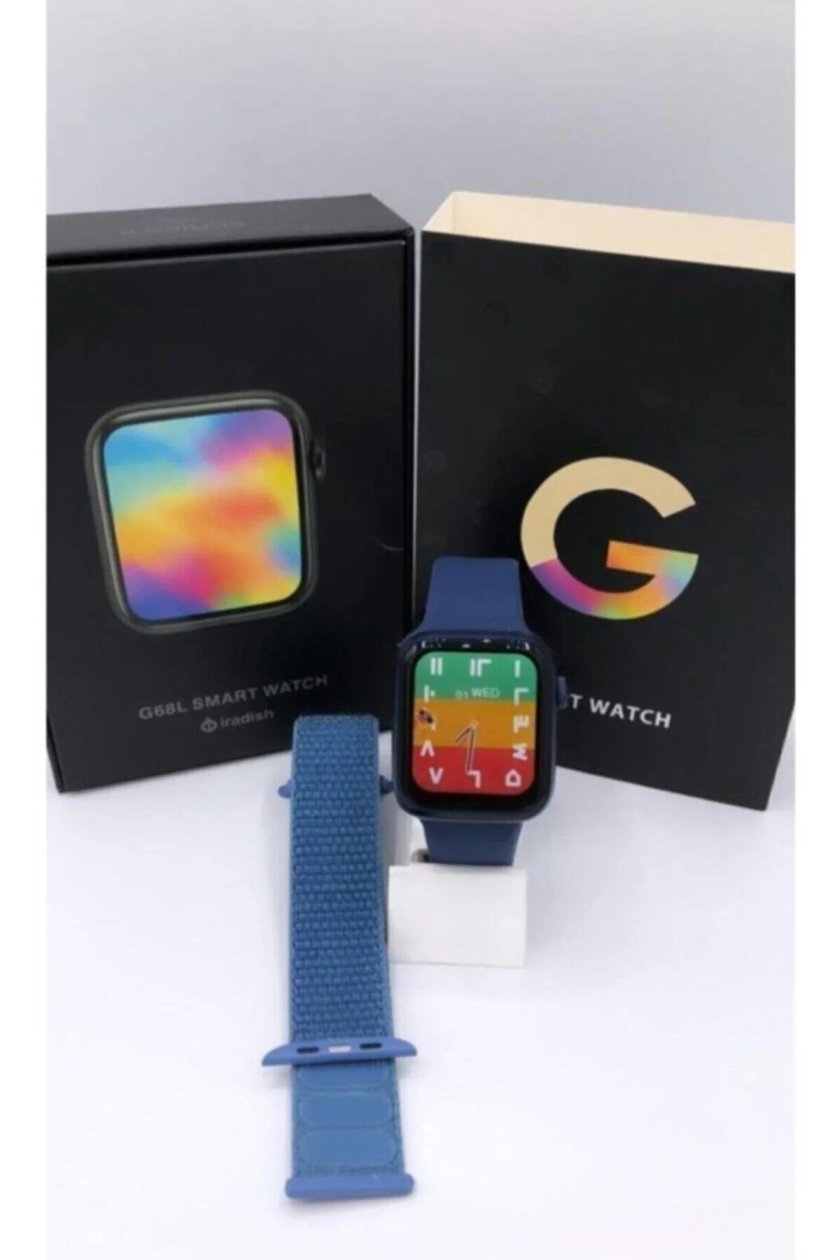 Smart Watch 6s Akıllı Saat Yan Tuşlar Aktif Uygulama – Çift Kordon Mavi