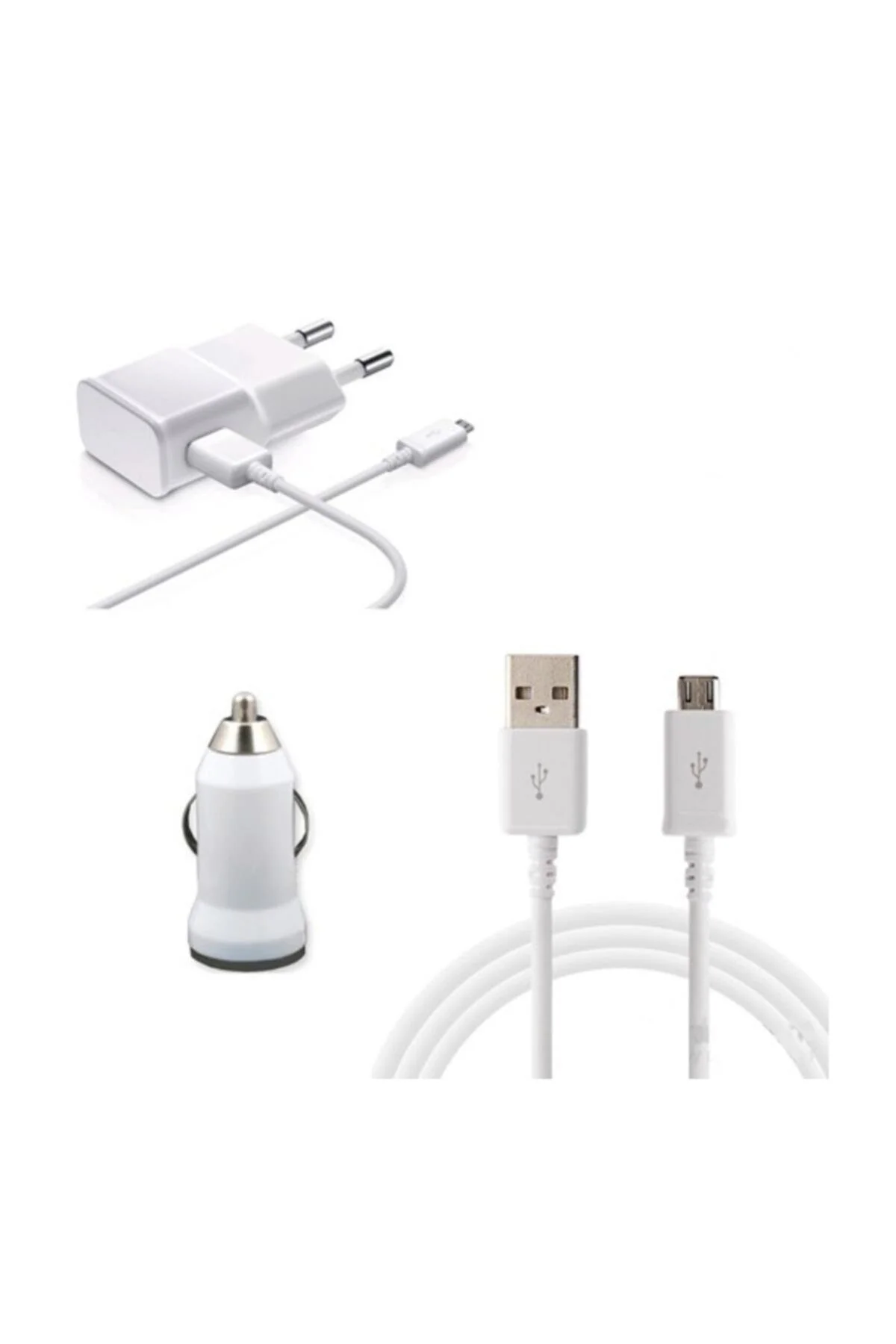 Androit Ve Araç Çakmaklık Usb 3 In 1 Takım Şarj Başlık