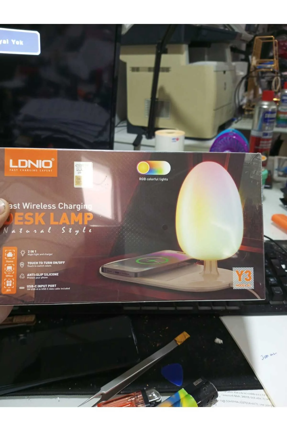 Wireless Şarj Standı Hızlı Şarj Özellikli Masa Lambası Şarj Istasyonu Şarj Lamba 15w Rgb - pazariz Görsel 8