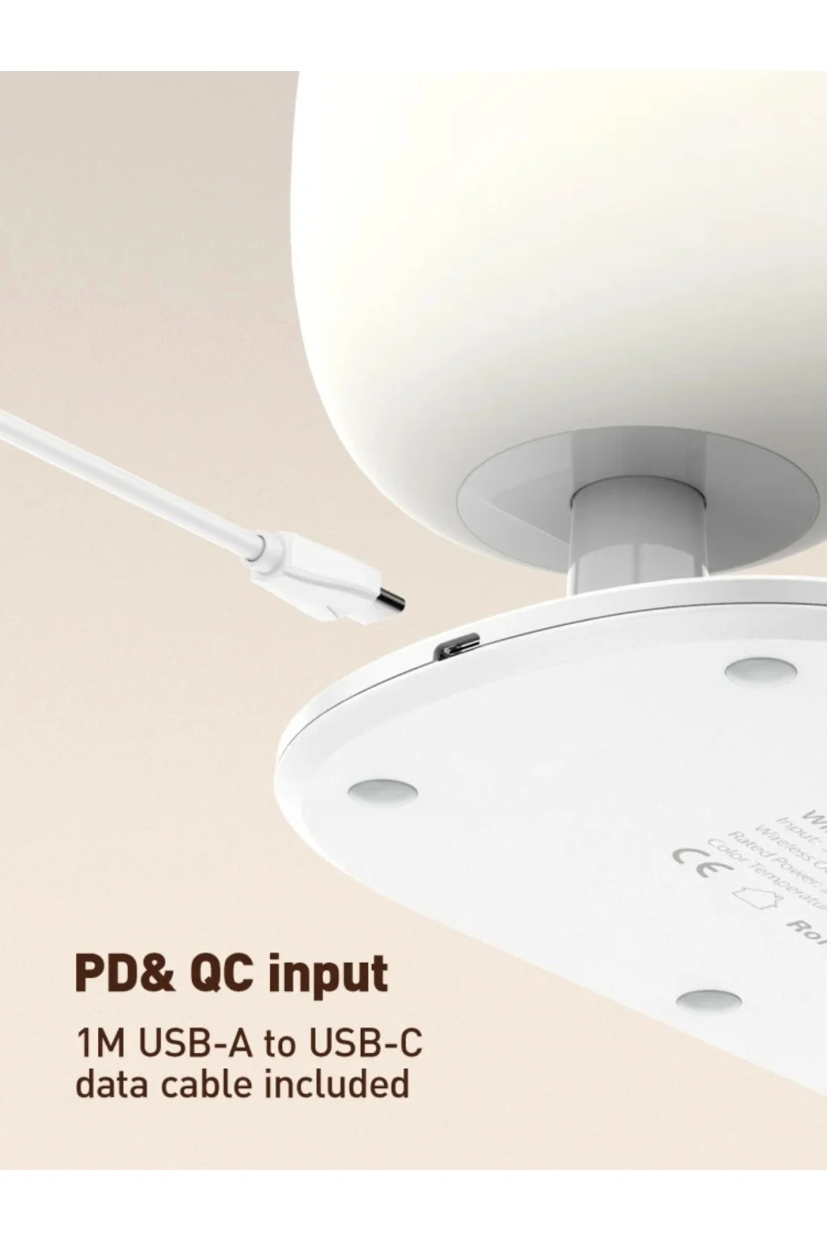 Wireless Şarj Standı Hızlı Şarj Özellikli Masa Lambası Şarj Istasyonu Şarj Lamba 15w Rgb - pazariz Görsel 6