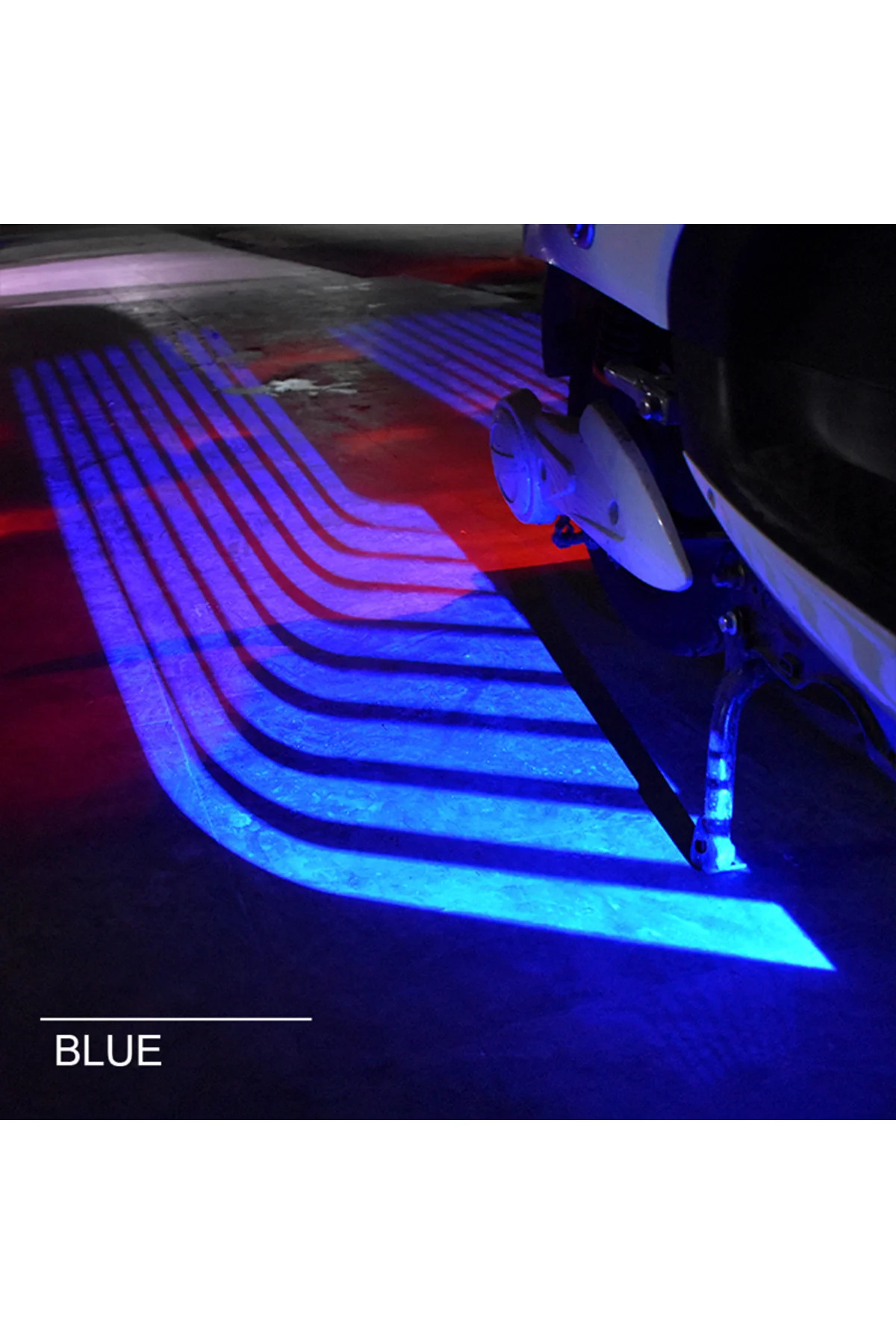 Araba motosiklet melek kanatları LED projeksiyon lambası lazer karşılama ışığı Mavi - pazariz Görsel 4