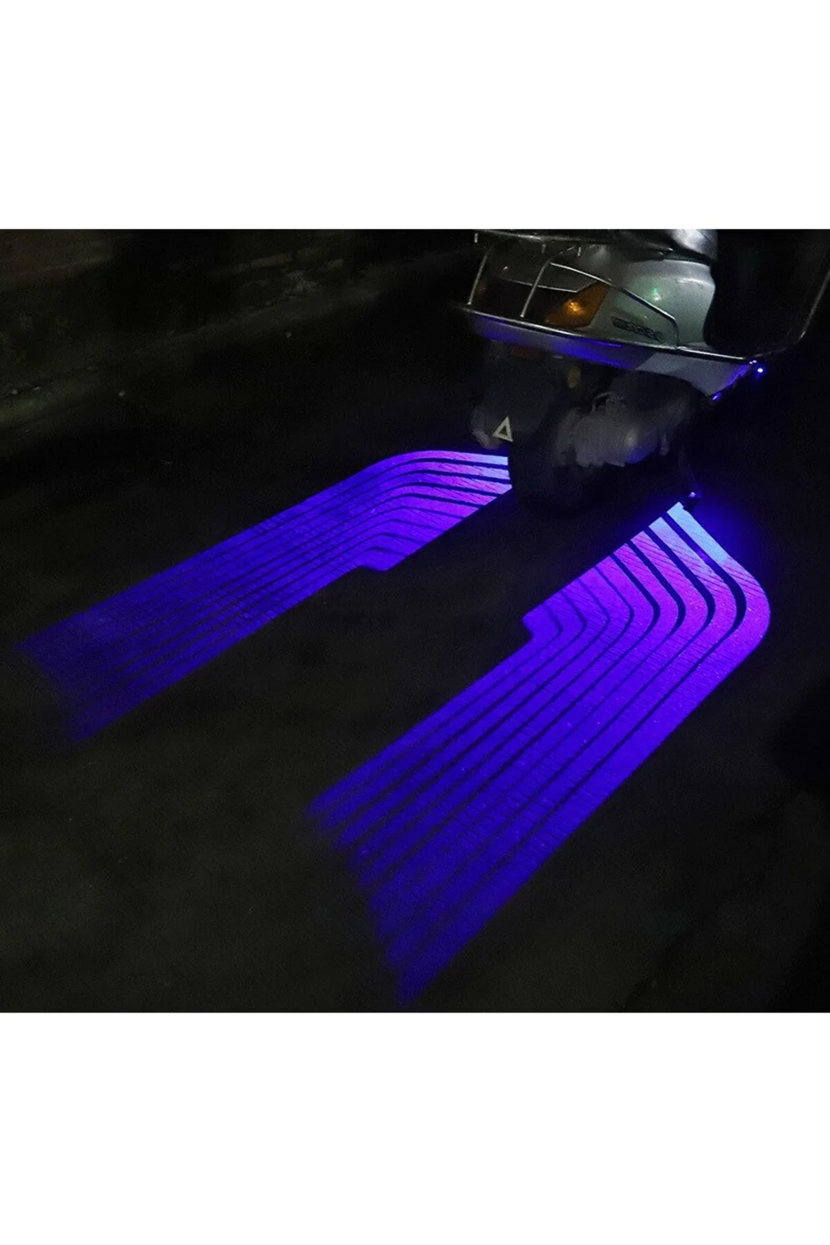 Araba motosiklet melek kanatları LED projeksiyon lambası lazer karşılama ışığı Mavi - pazariz Görsel 5