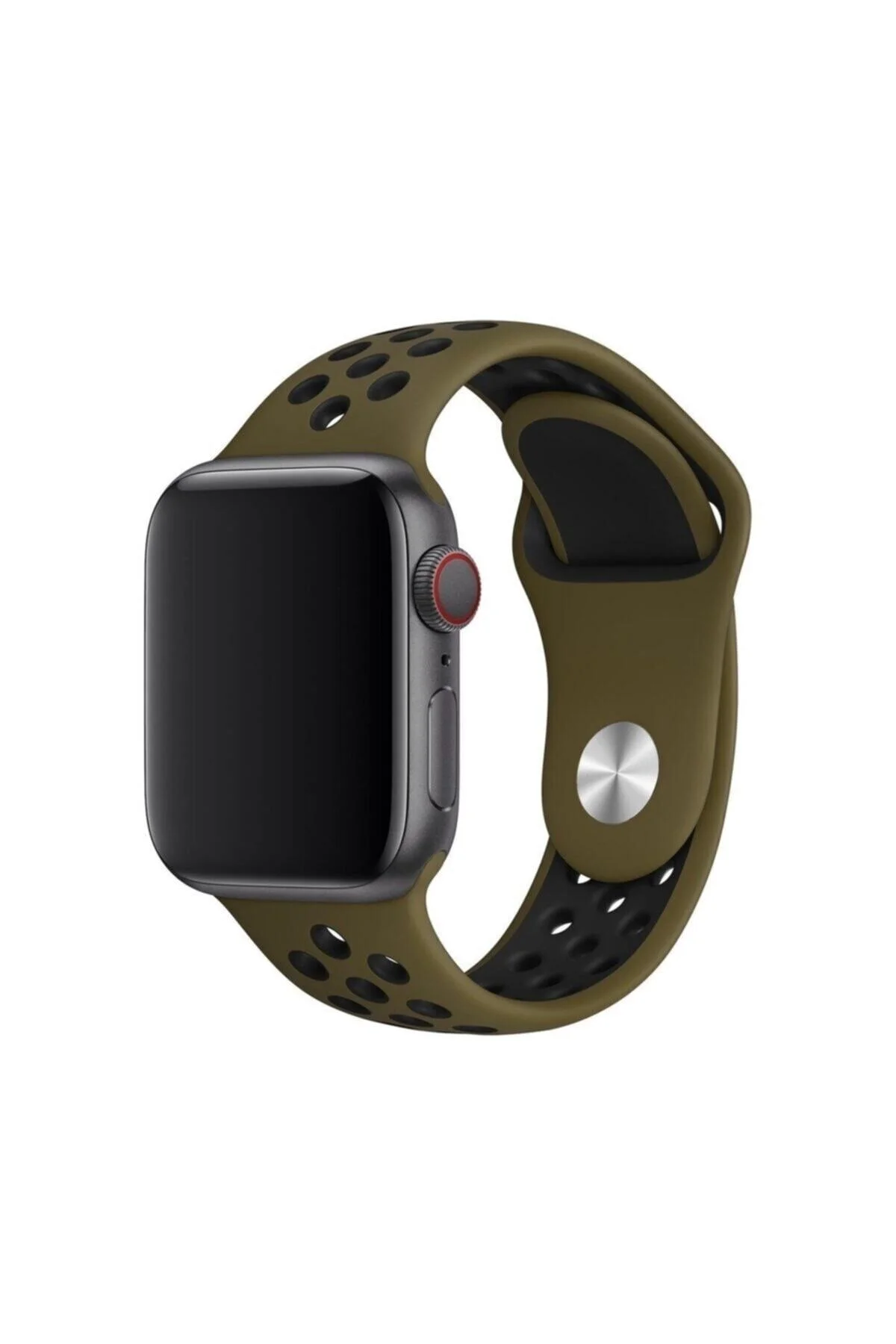 Watch Silikon Delikli Kordon Uyumlu Kayış Seri 42-44 Mm Kahverengi