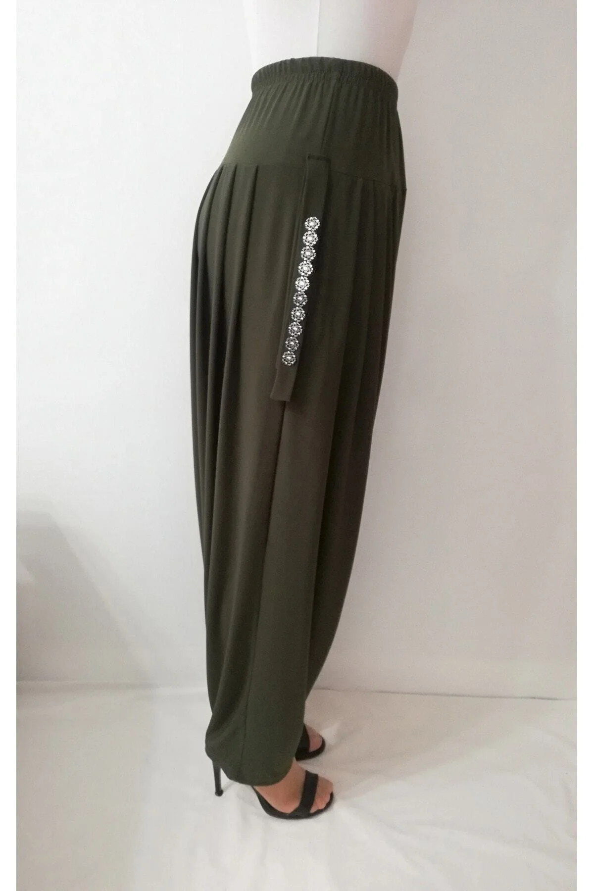 Kadın Haki Niğde Model Battal Buzzy Lızzy Sendi Şalvar - KAVAKLIDERE GİYİM Görsel 2