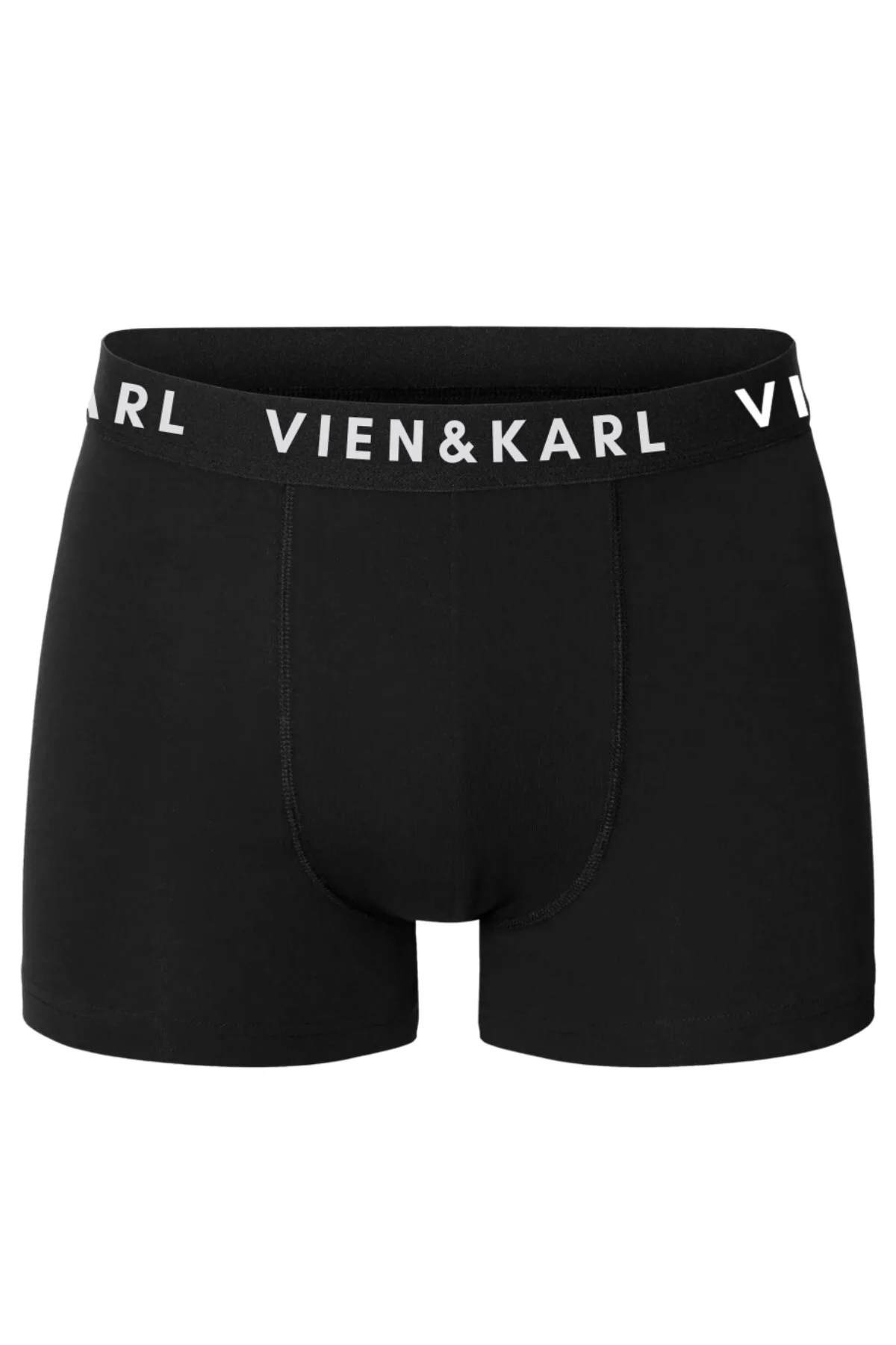 Erkek Siyah Gri 10'lu Paket Düz Likralı Boxer Şort - Vien&Karl Görsel 3