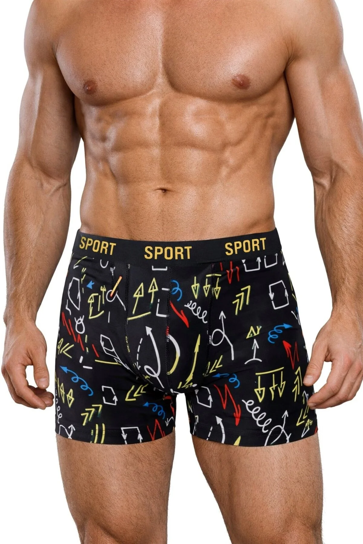 Erkek Desenli 5'li Premium Kutu Penye Pamuklu Likralı Boxer - Vien&Karl Görsel 6