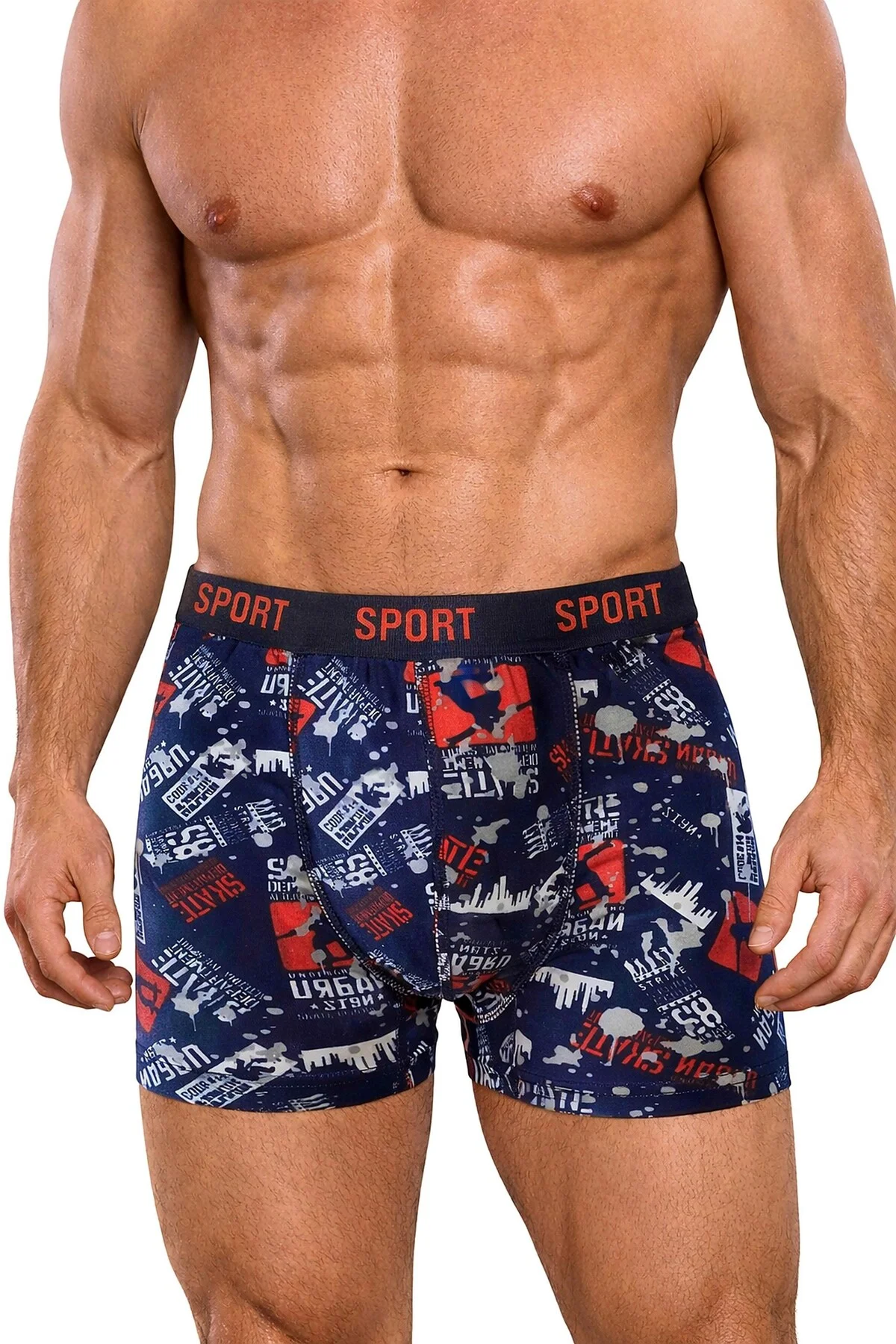 Erkek Desenli 5'li Premium Kutu Penye Pamuklu Likralı Boxer - Vien&Karl Görsel 3