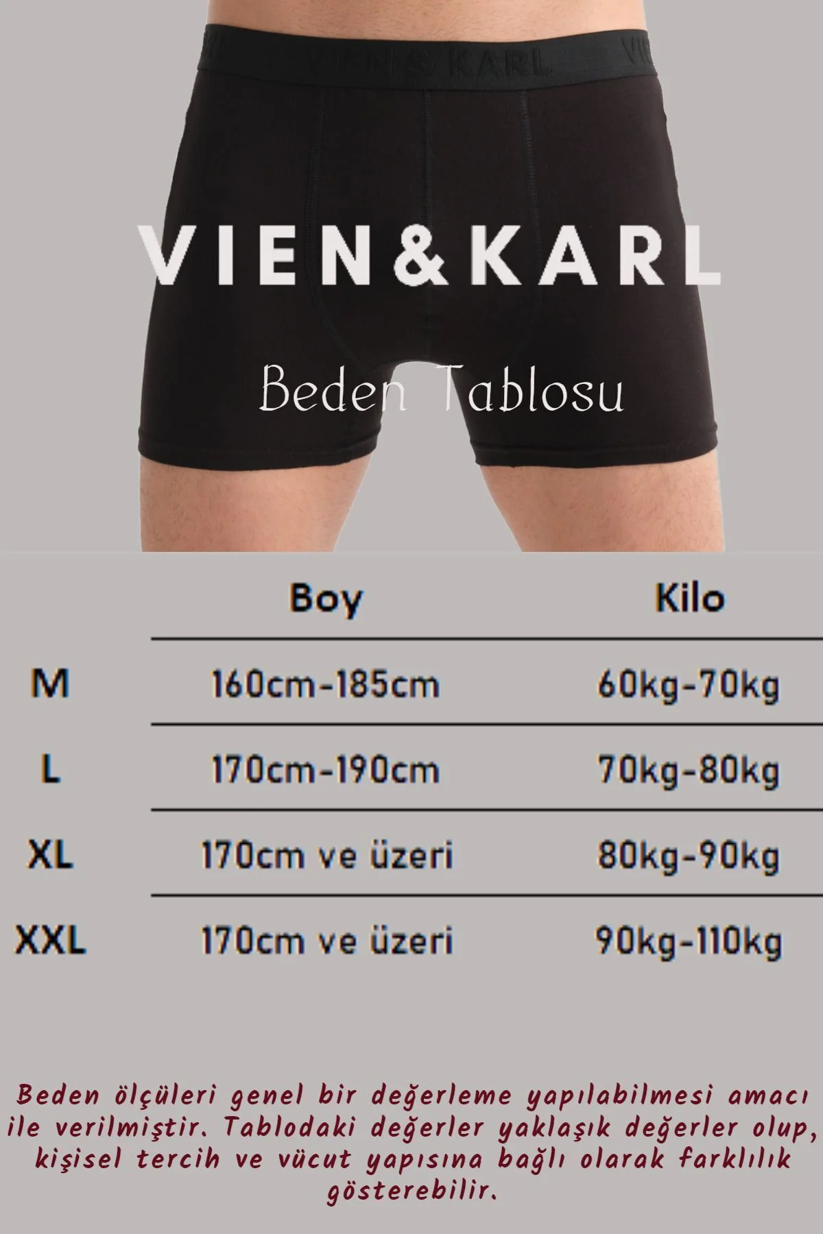 Erkek 3 Pamuklu Likralı Siyah Gri Lacivert Boxer 3 Atlet Takım - Vien&Karl Görsel 2