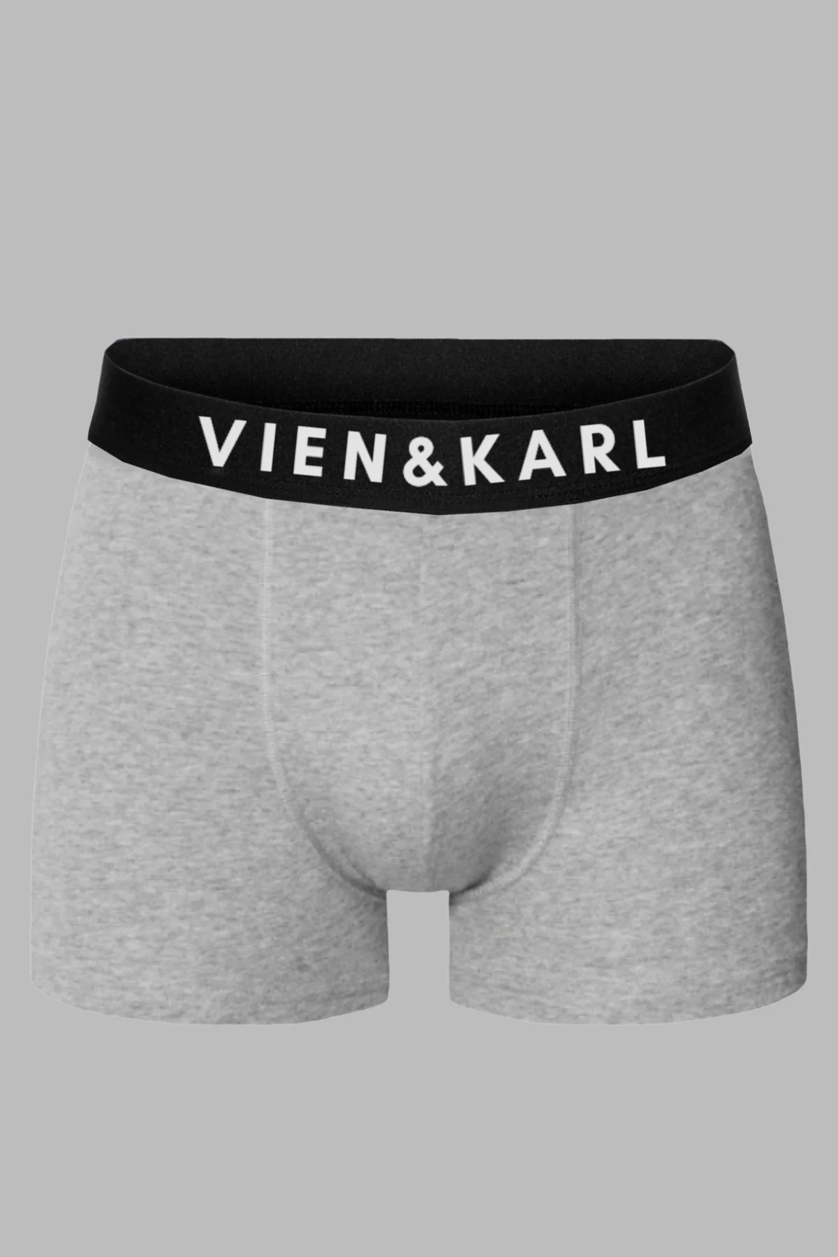 Erkek 3 Pamuklu Likralı Siyah Gri Lacivert Boxer 3 Atlet Takım - Vien&Karl Görsel 5