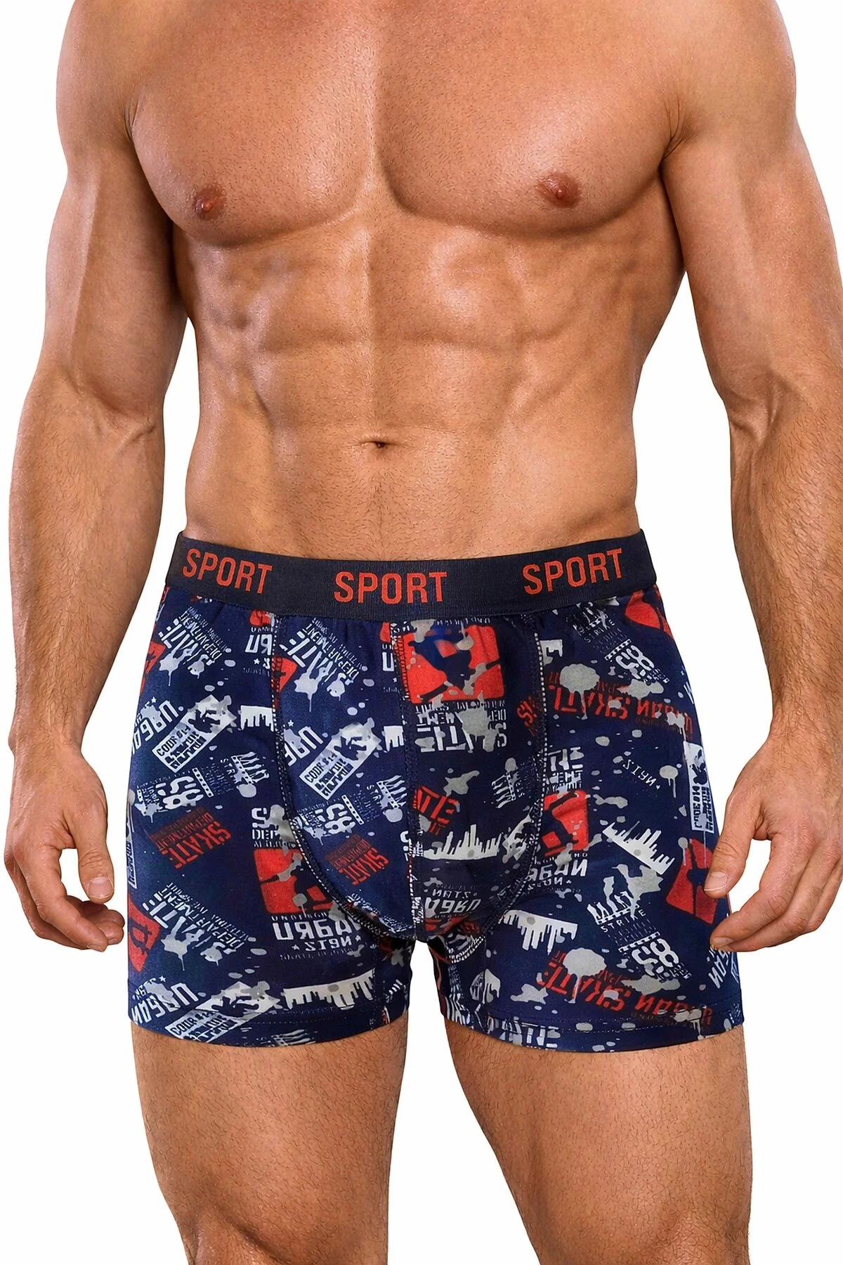 Erkek Desenli 6’lı Premium Penye Kutu Pamuklu Likralı Boxer - Vien&Karl Görsel 6